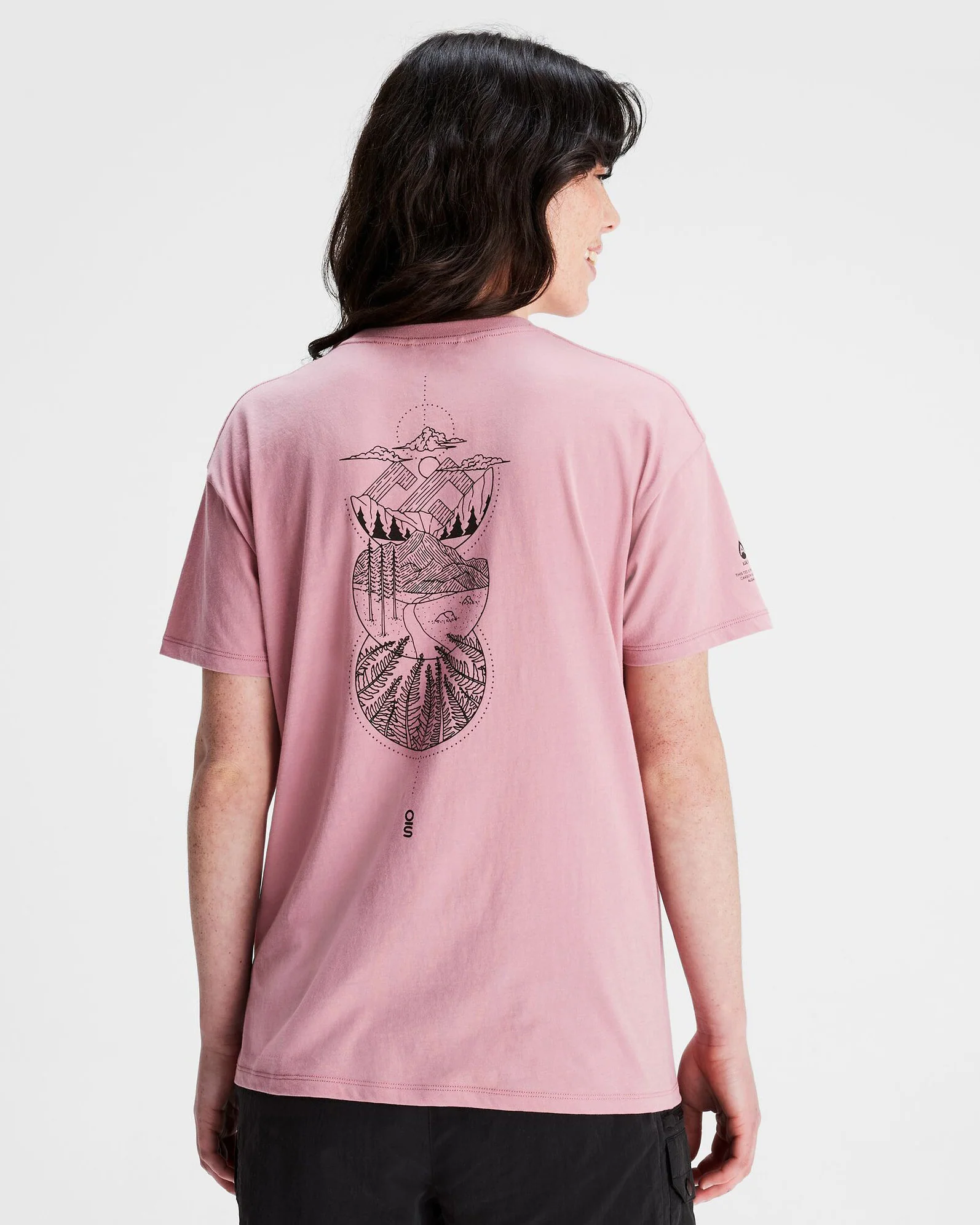 Women's O.Smither Lines Organic Cotton T-shirt - Orchid - Image 3