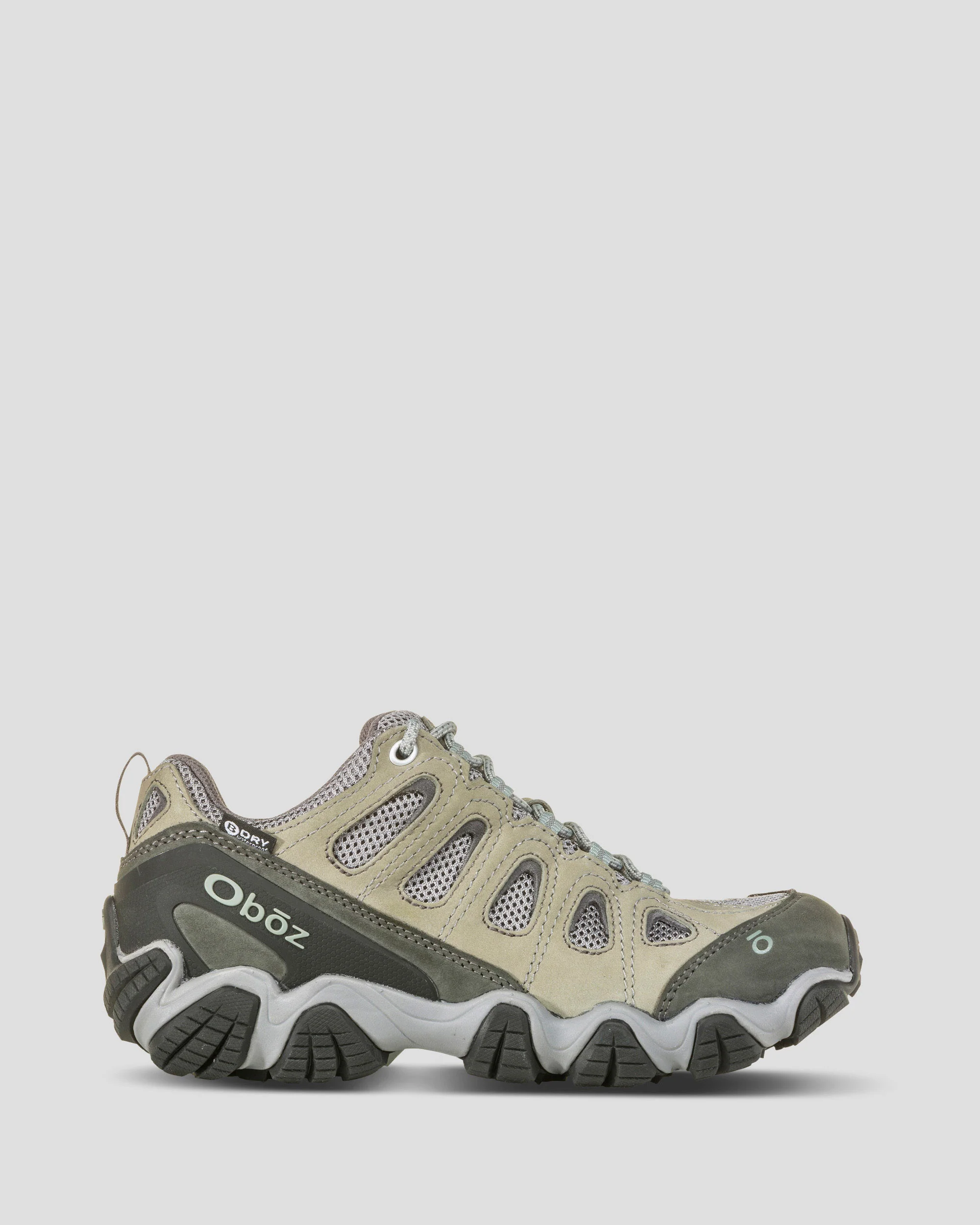 Women's Oboz Sawtooth II Low Waterproof Hiking Shoes - Frost Gray/Sage - Image 2