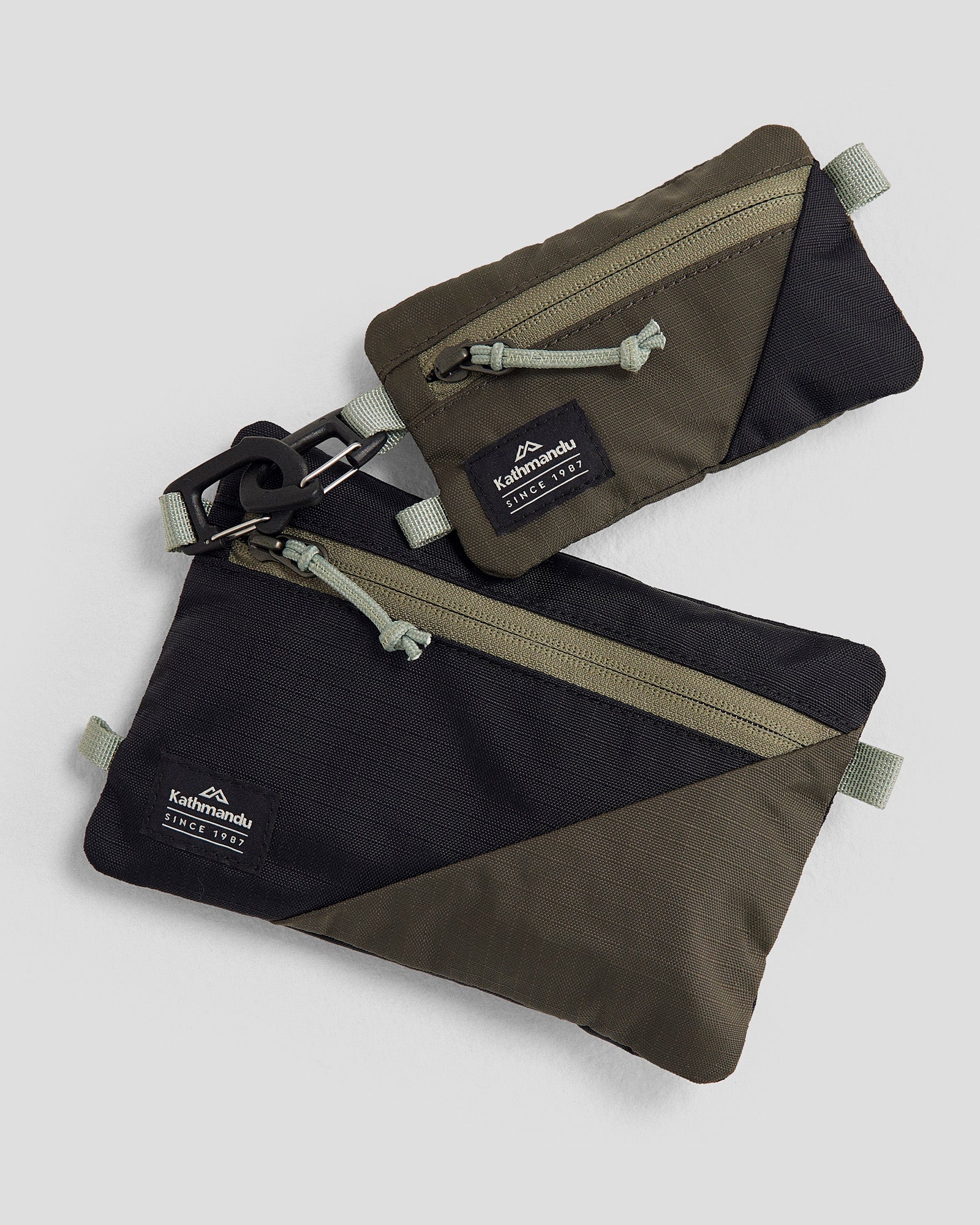 Travel Pouch - Two pack - Black Stingray/Dark Moss