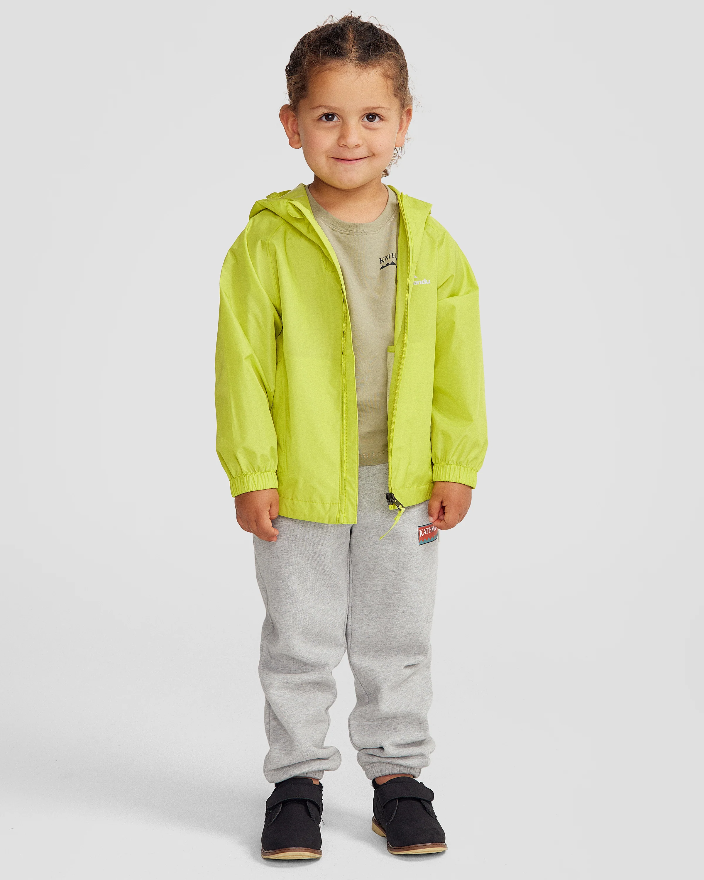 Kids Pocket-it 2L Rain Jacket v4 - Bright Moss - Image 2