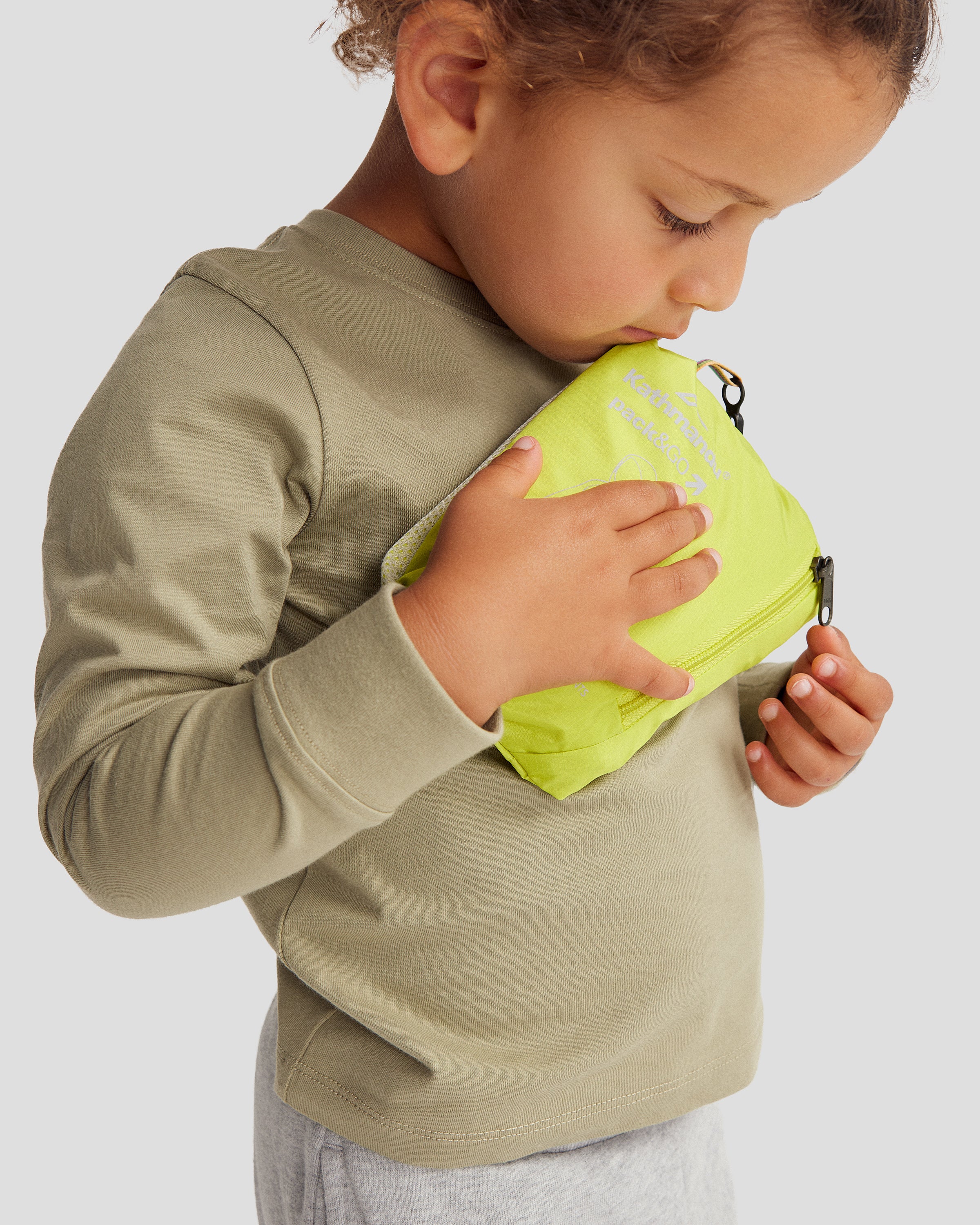 Kids Pocket-it 2L Rain Jacket v4 - Bright Moss - Image 5