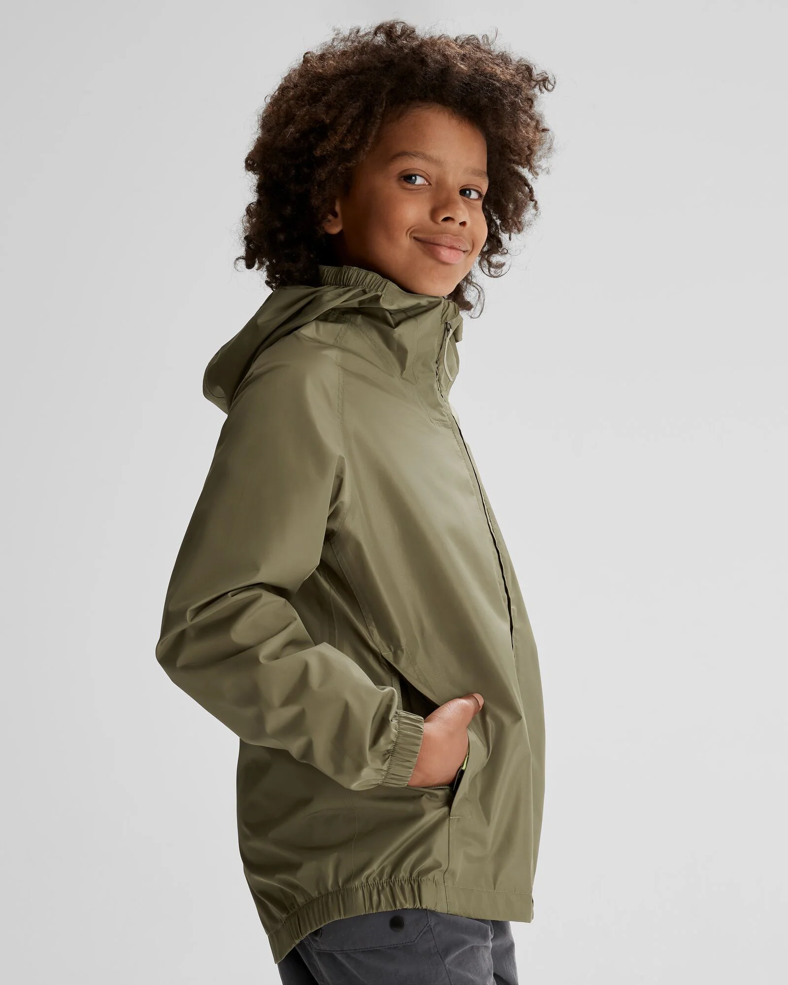 Youth Pocket-it 2-layer Rain Jacket - Beech - Image 3