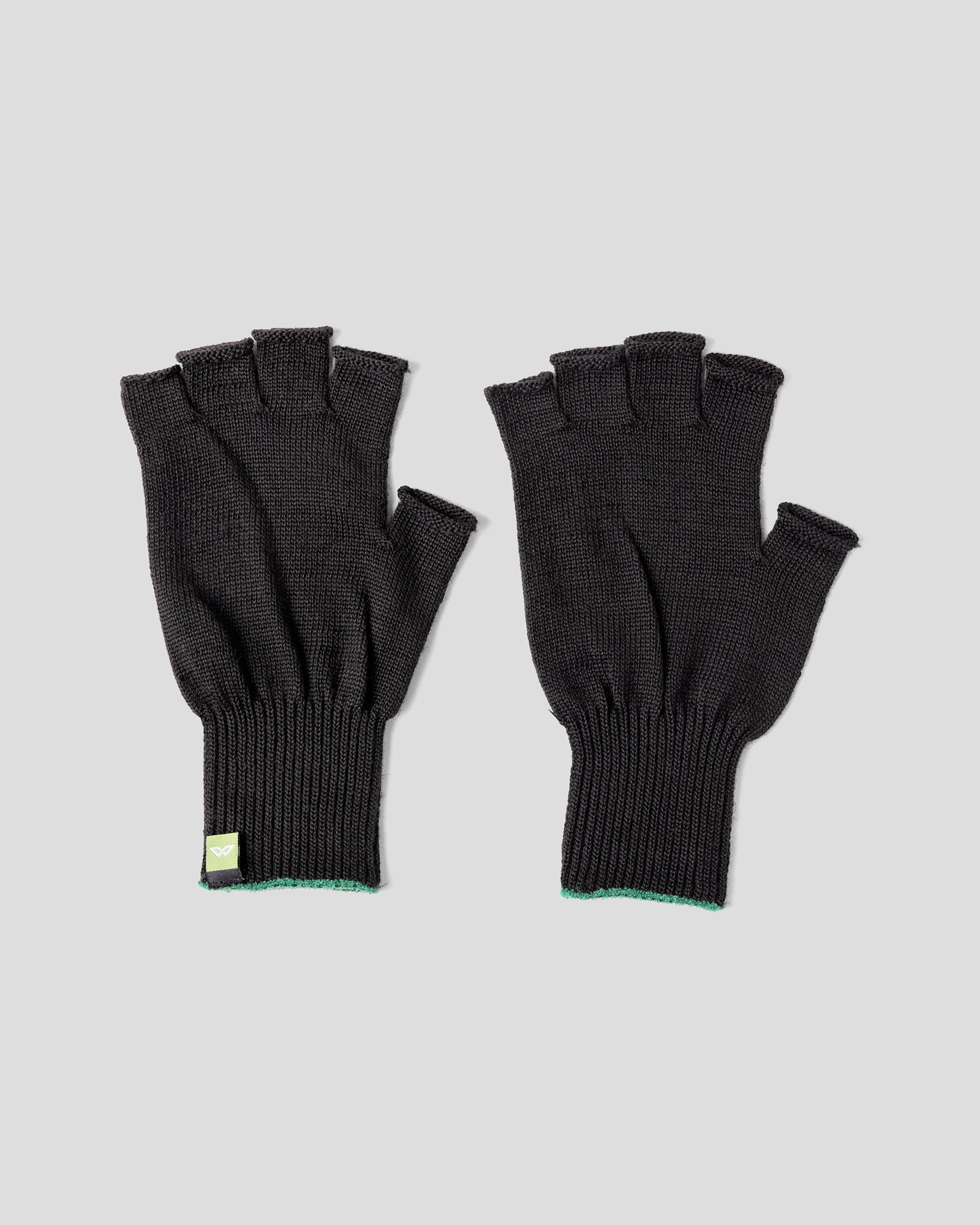 Polypro Fingerless Gloves - Black/Black - Image 2