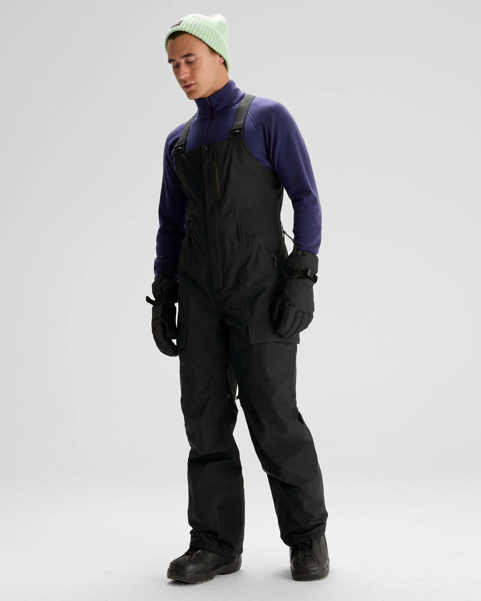 Men's PWDR-Days 2L Insulated Snow Bib - Black Stingray - Image 2