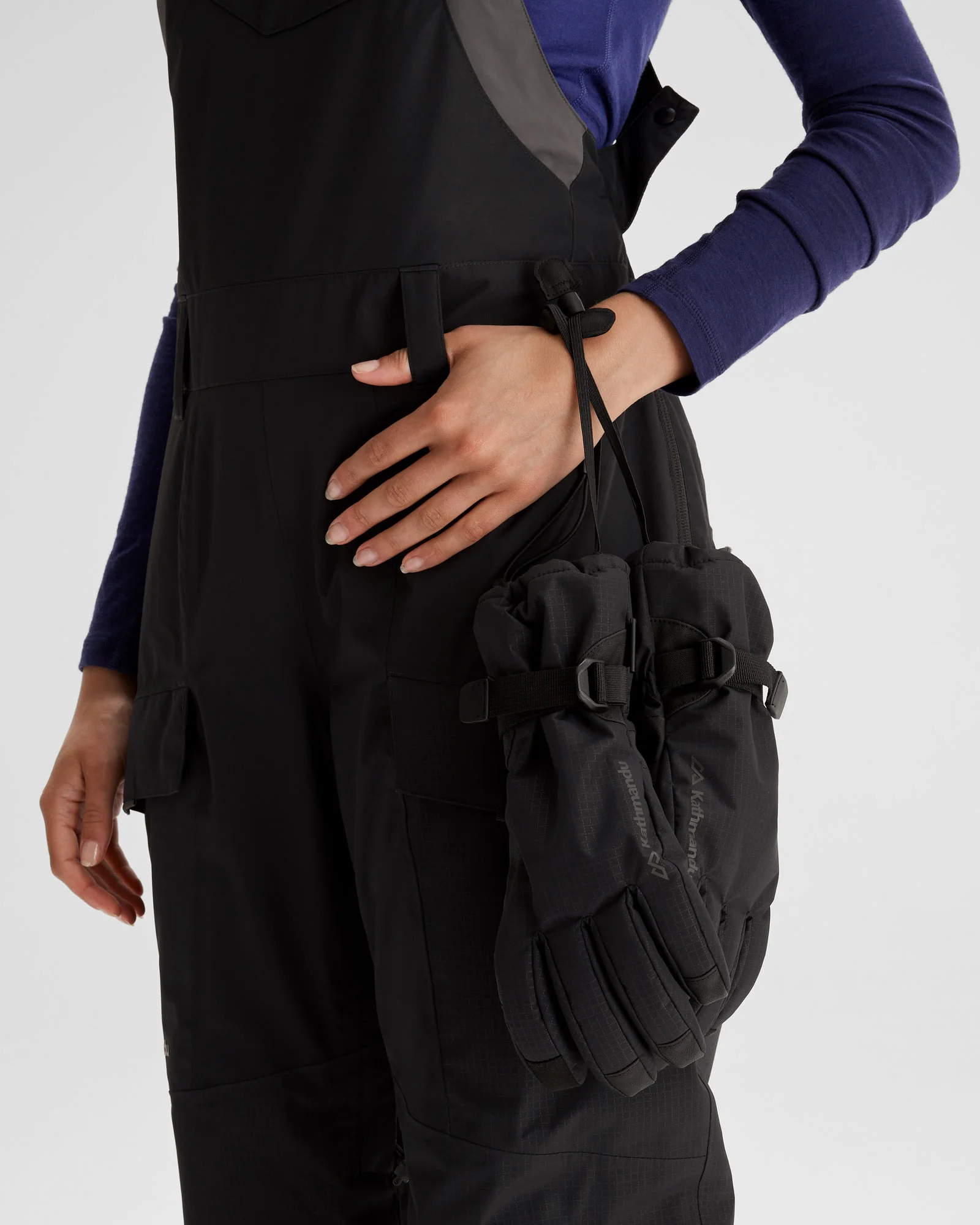 PWDR-Days Women's Insulated Snow Gloves - Black Stingray - Image 7