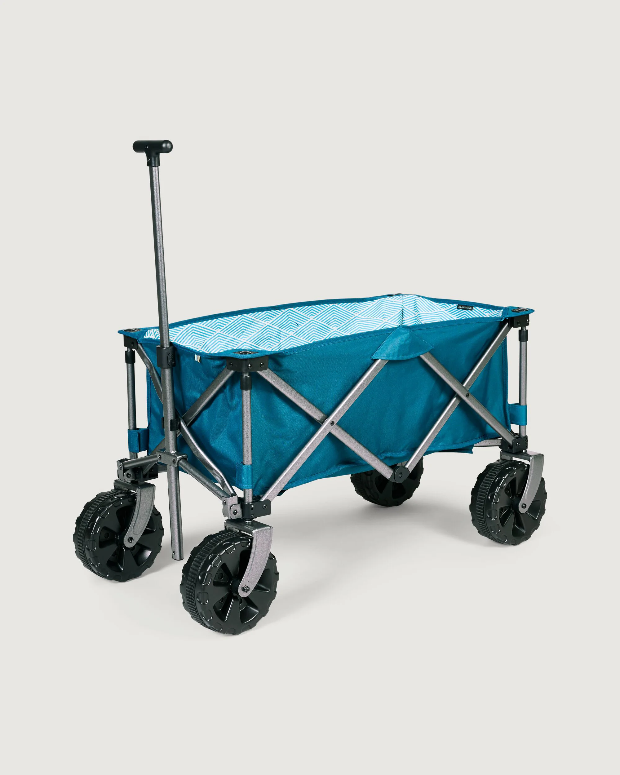 Retreat Trolley - Deep Sea Blue/Cove Geometric Print - Image 2