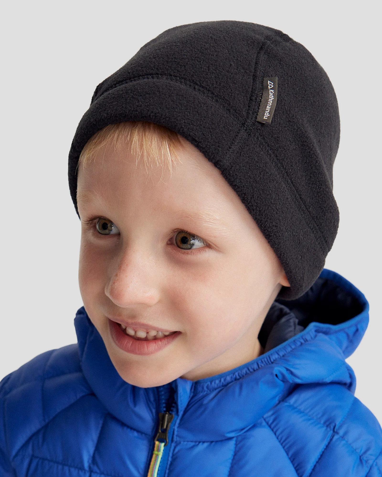Kids' Ridge 100 PrimaLoft® Bio Fleece Beanie - Black - Image 2