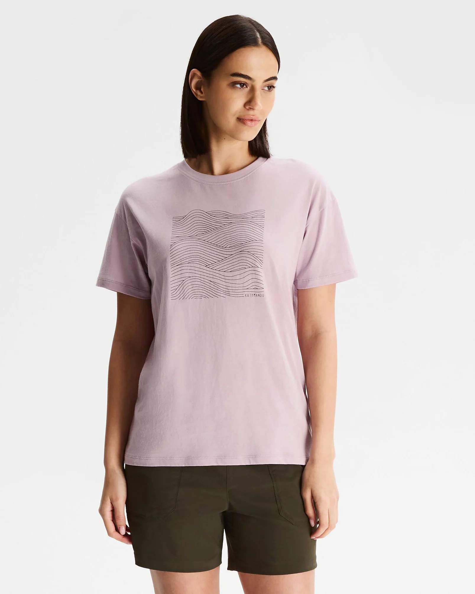 Women's Ripple Organic Cotton T-shirt - Lupin Field