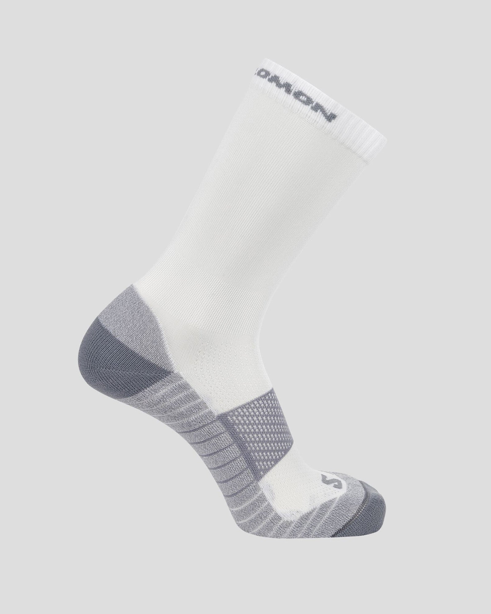 Salomon Aero Crew Socks - White/Quarry/Quiet Shade
