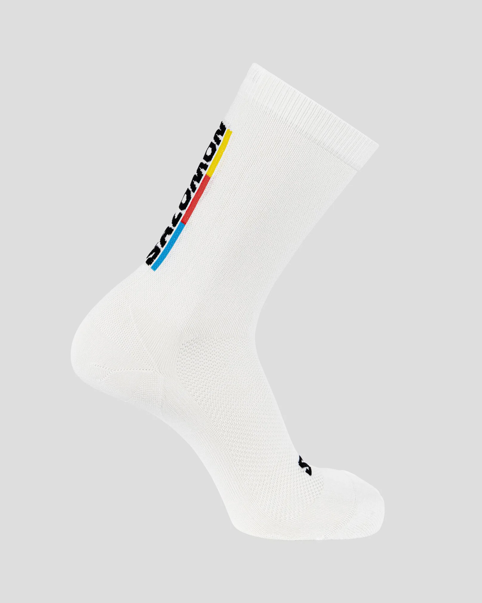 Salomon Pulse Race Flag Crew Socks - White/Bright Red/Lemon