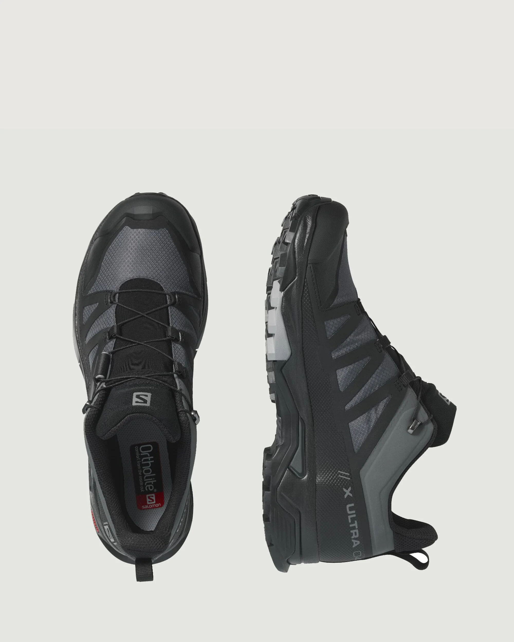 Men's Salomon X Ultra 4 GTX Hiking Shoes - Magnet/Black/Monument - Image 3