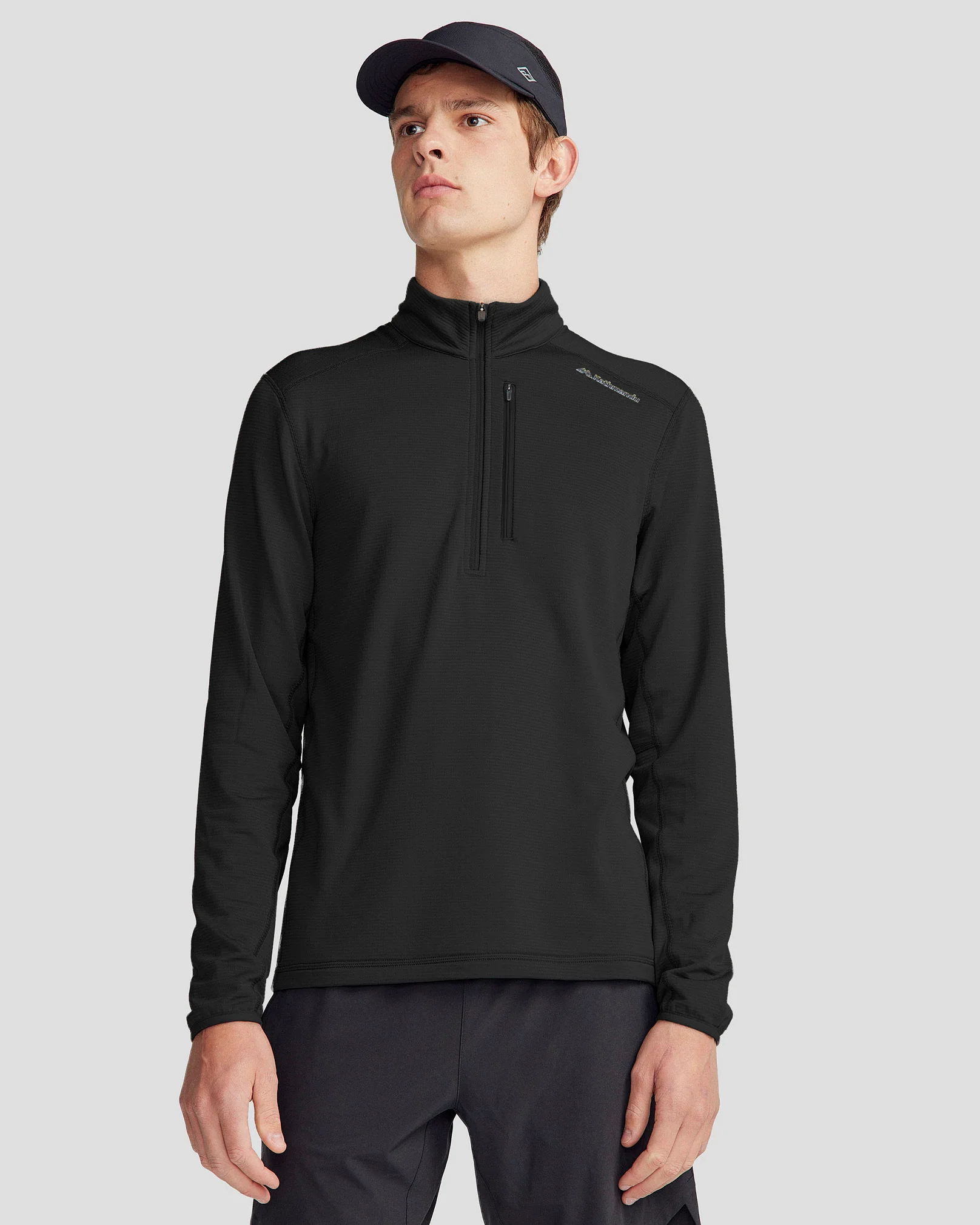 Men's Seeker Fleece ¼ Zip Pullover - Black Stingray