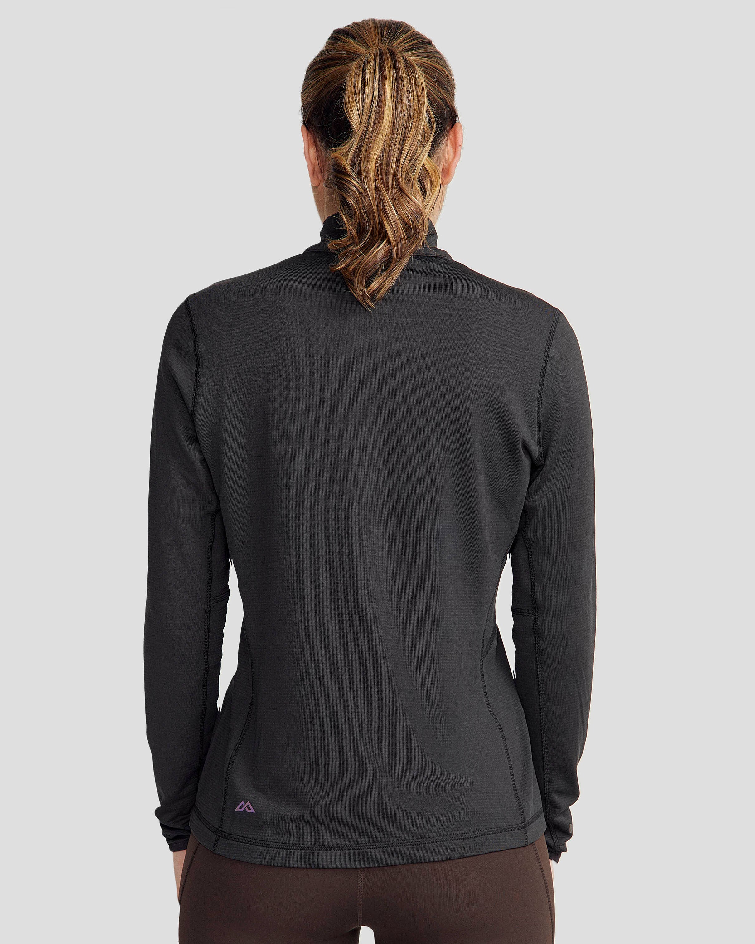 Women's Seeker Fleece ¼ Zip Pullover - Black Stingray - Image 4