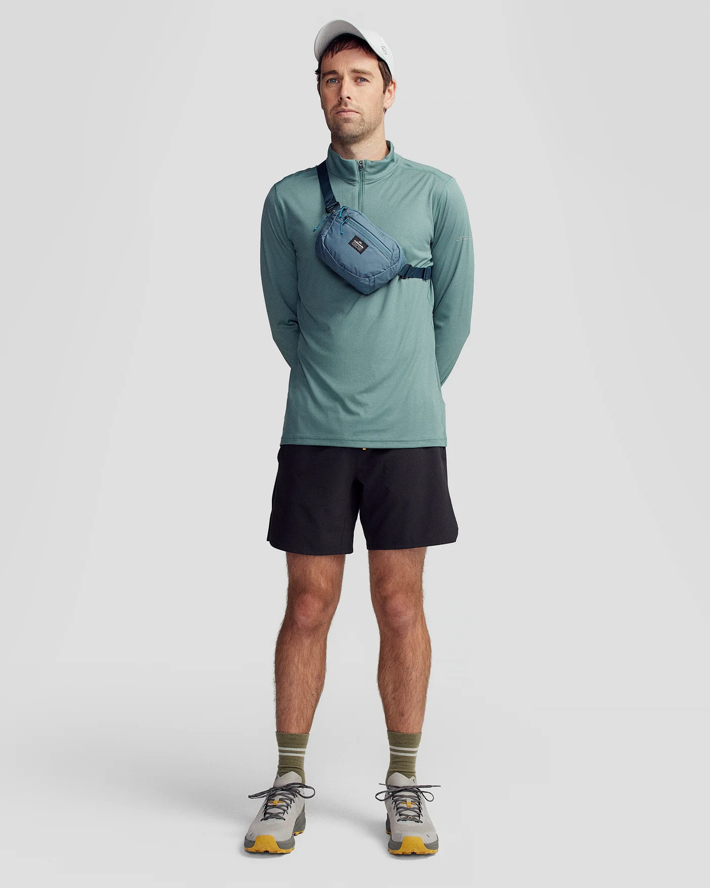 Men's Seeker Quarter Zip Top - Light Forest - Image 2