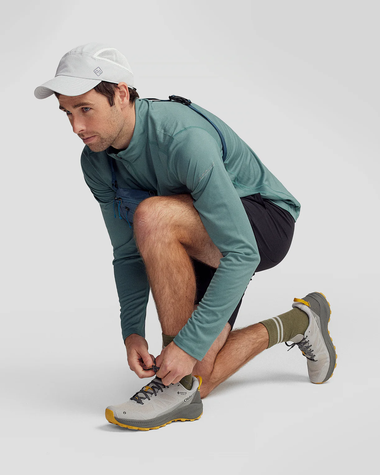 Men's Seeker Quarter Zip Top - Light Forest - Image 3