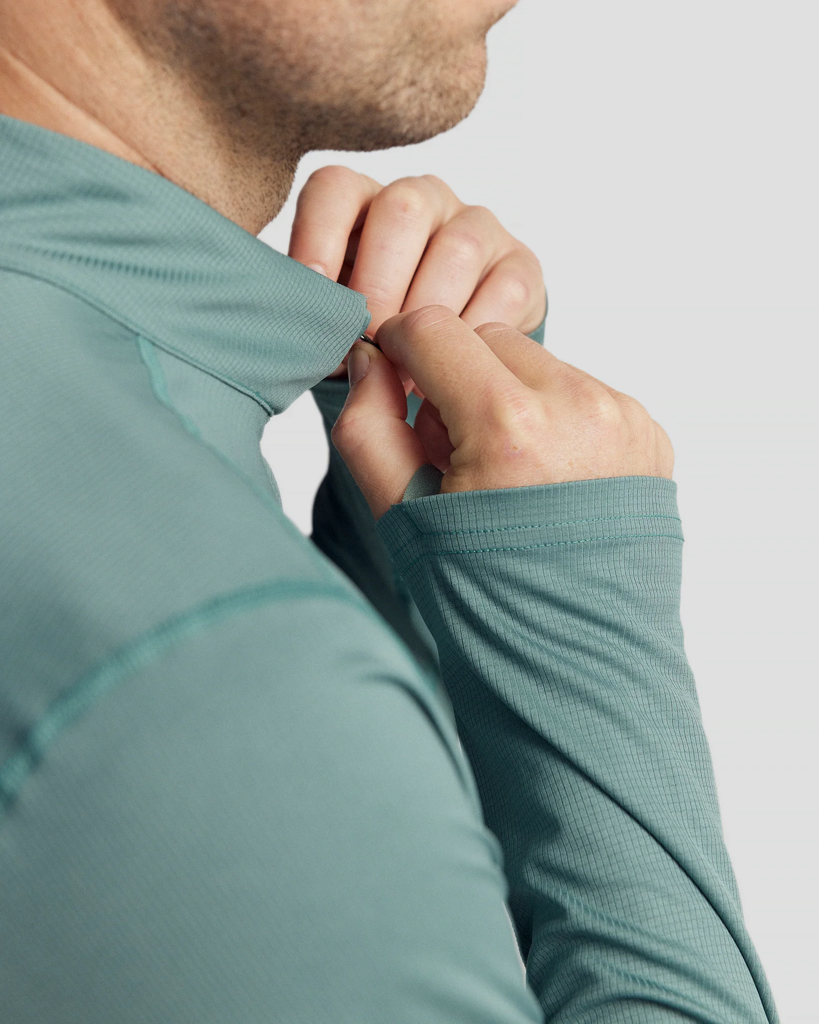 Men's Seeker Quarter Zip Top - Light Forest - Image 4