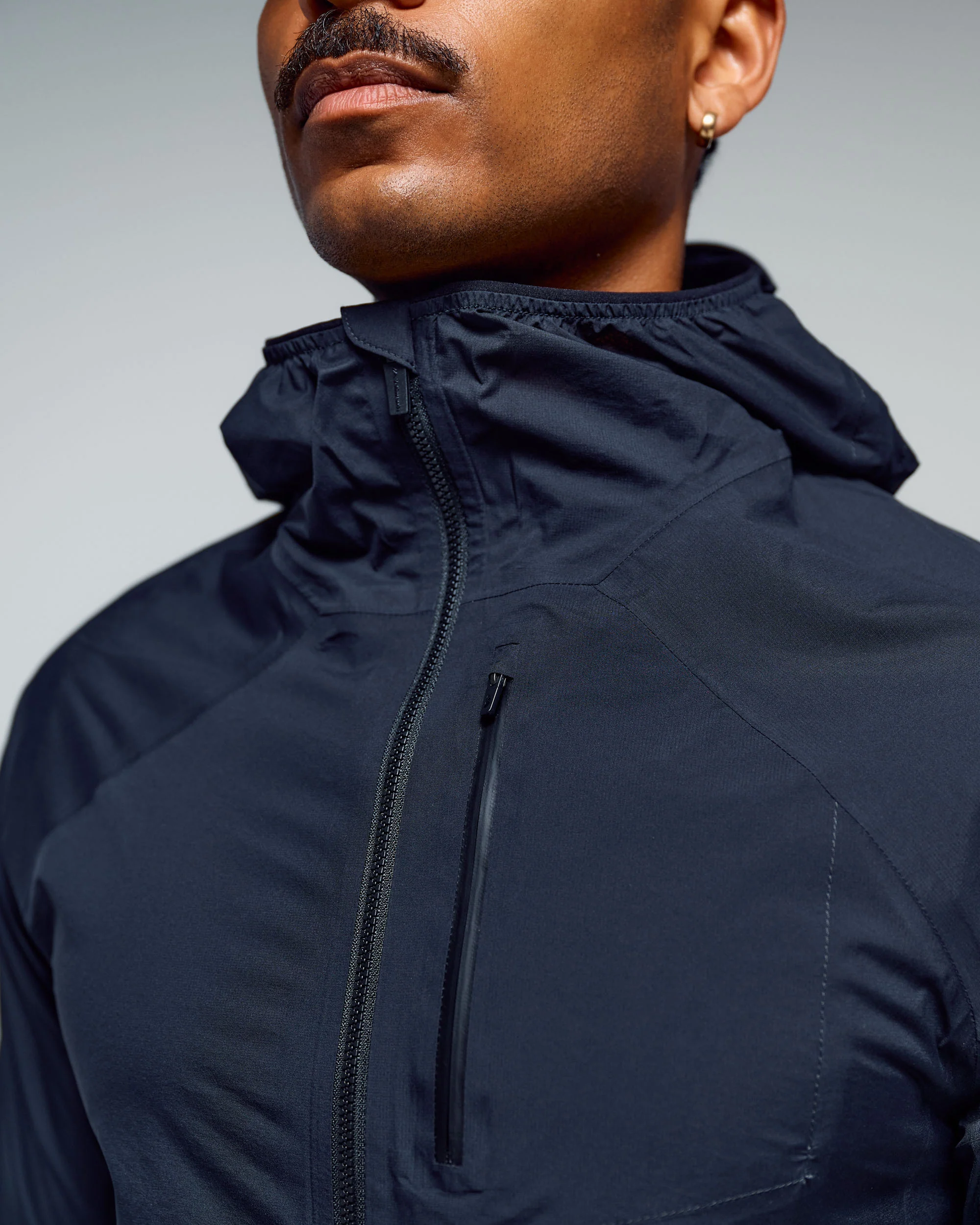 Men's Seeker 2.5L Rain Jacket - Black Stingray - Image 6