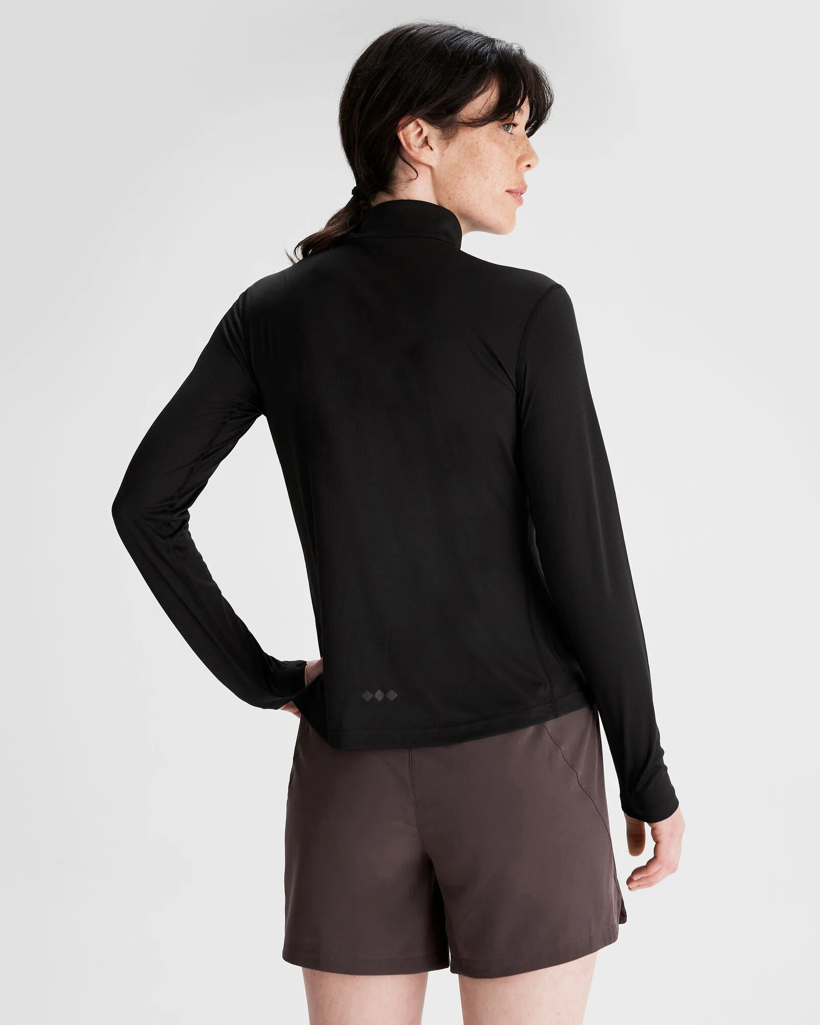 Women's Seeker Quarter Zip Top - Black Stingray - Image 4