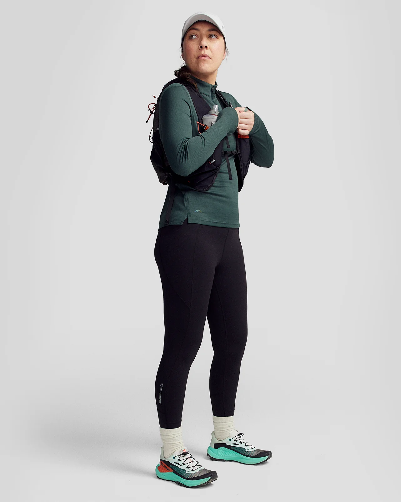 Women's Seeker Quarter Zip Top - Deep Forest - Image 3