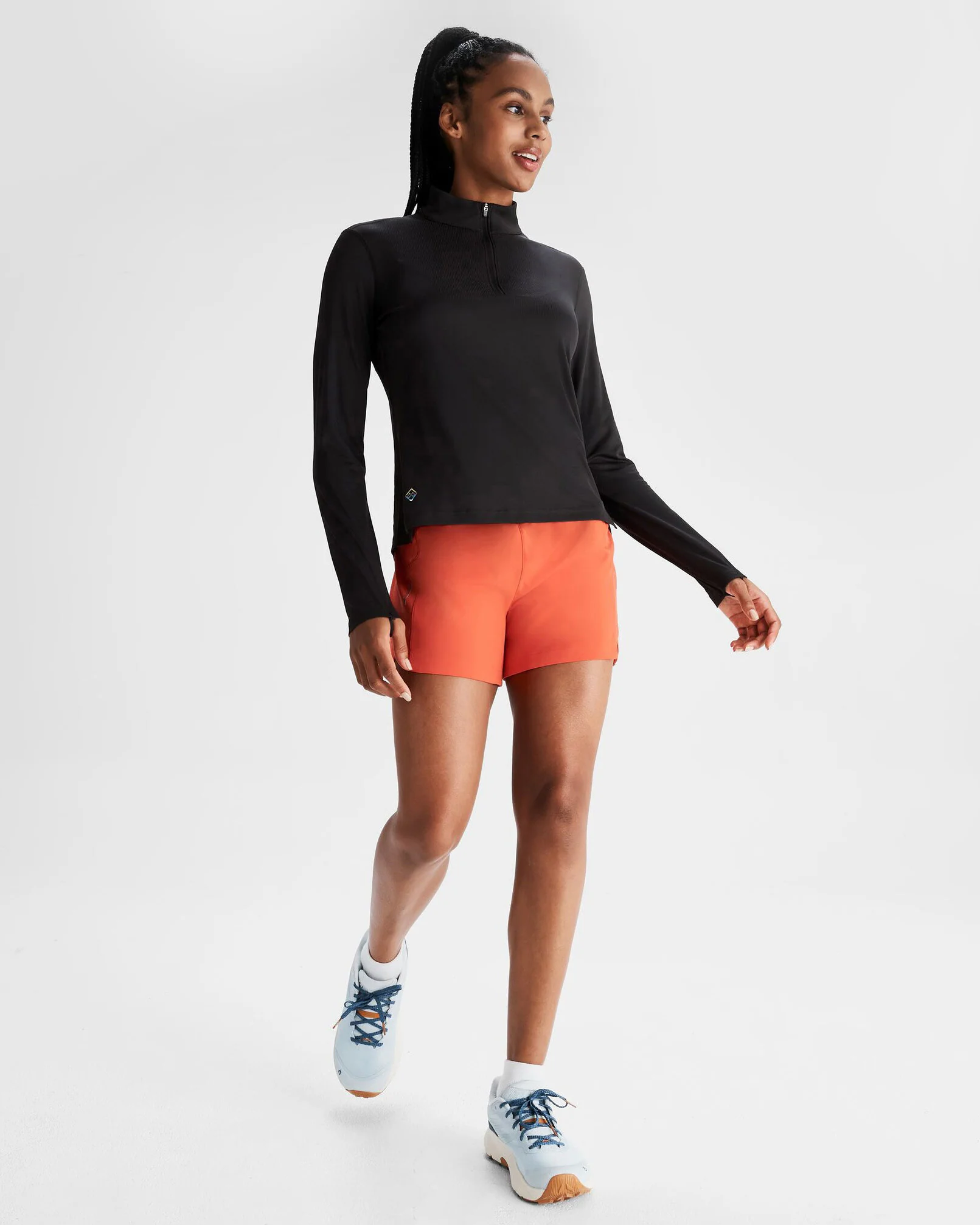 Women's Seeker Lined 4 inch Shorts - Hut Orange - Image 2