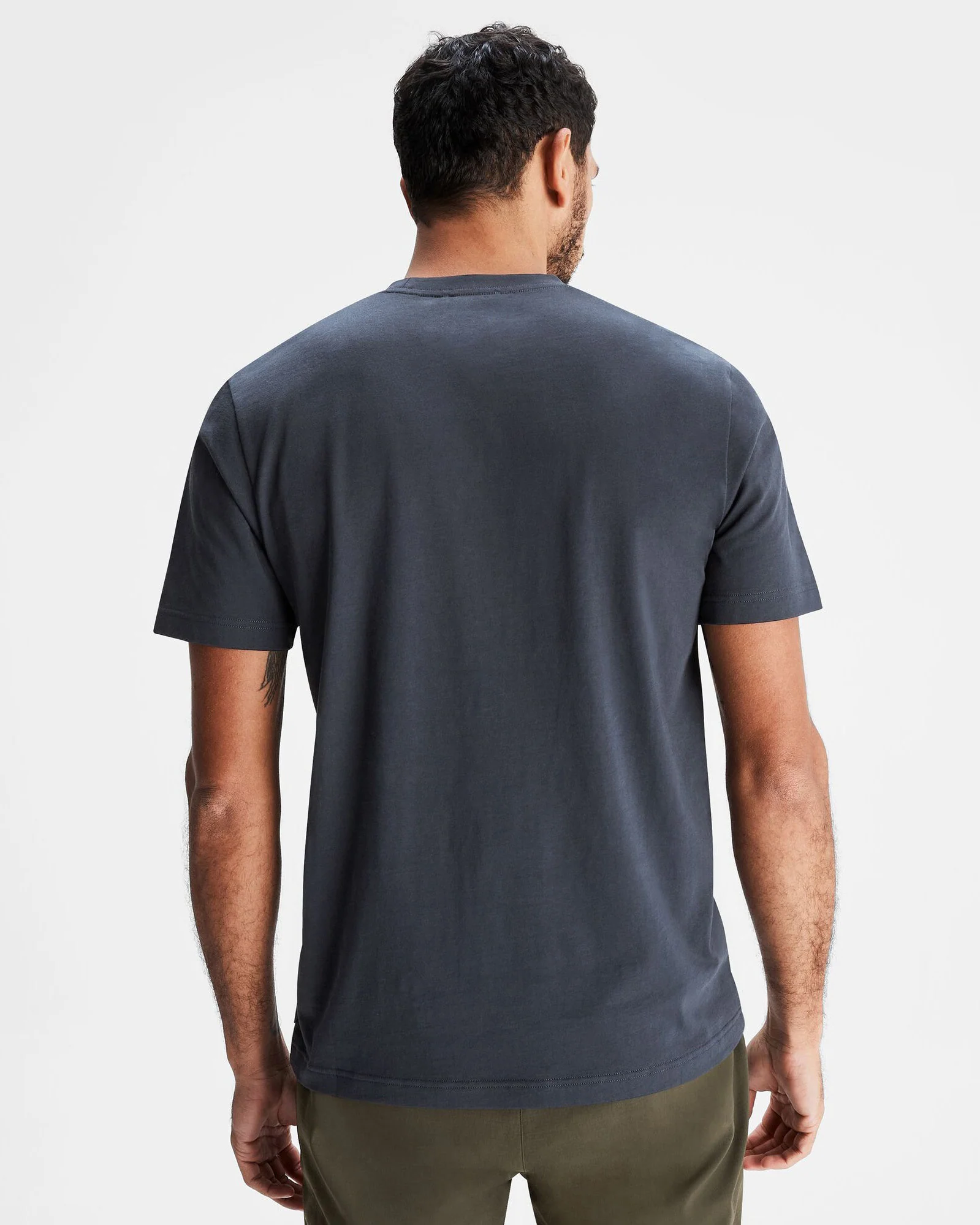Men's Solid Organic Cotton T-shirt - Pure Navy - Image 3