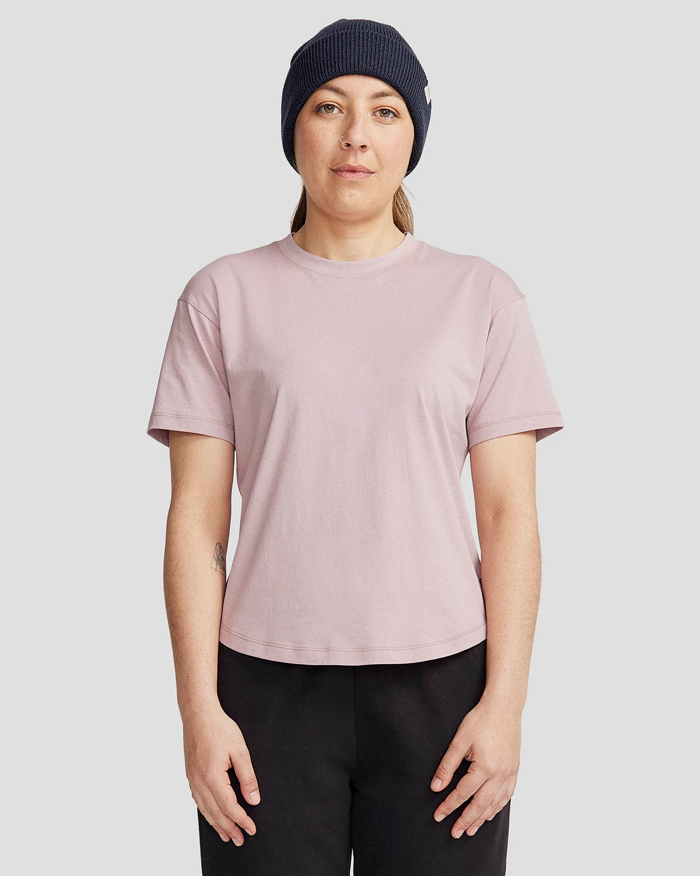 Women's Solid Organic Cotton T-Shirt - Light Thistle