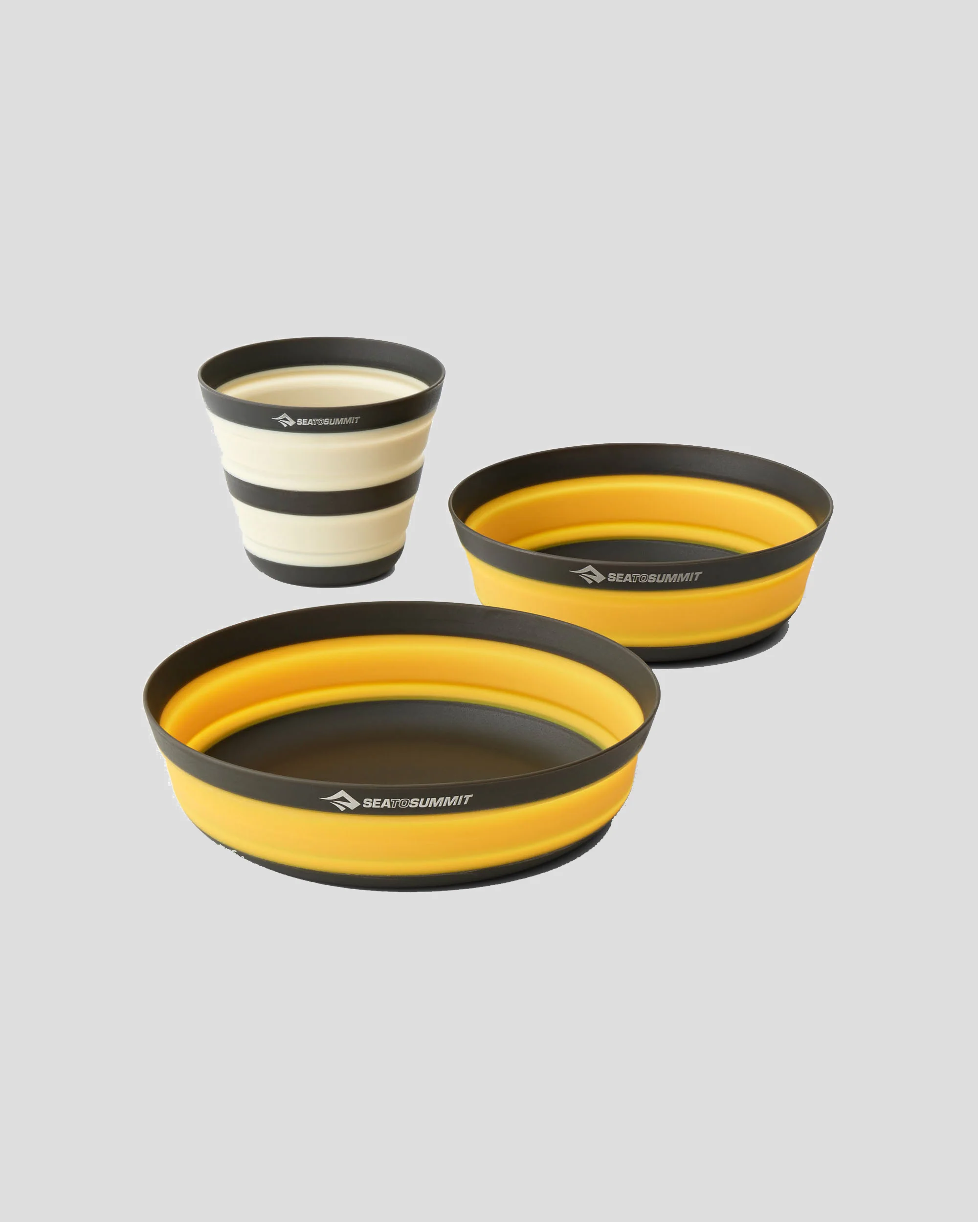 Sea to Summit Frontier UL Collapsible Dinnerware Set - Sulphur/Bone White
