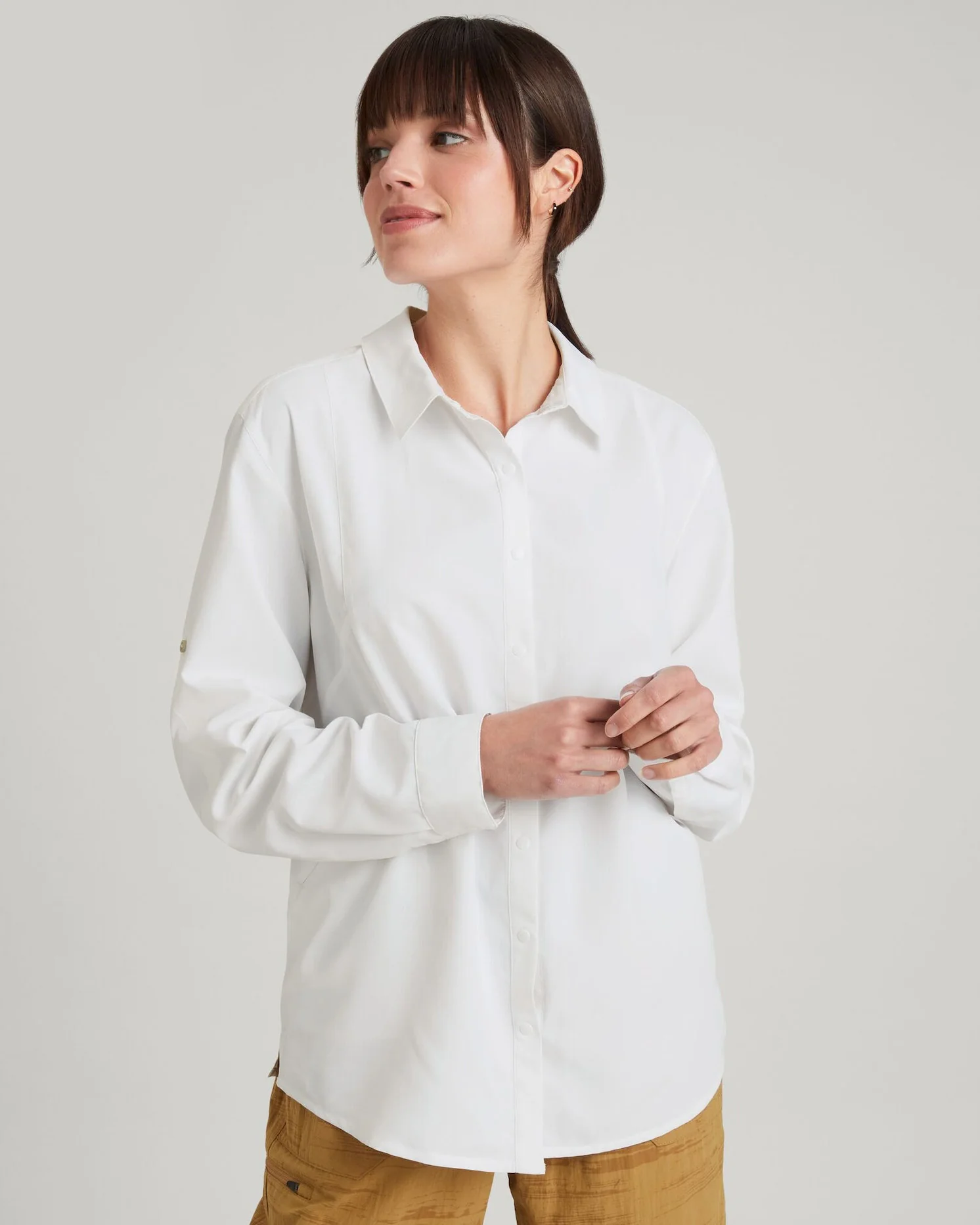 SUN-Scout UPF Women's Long Sleeve Shirt - White - Image 6