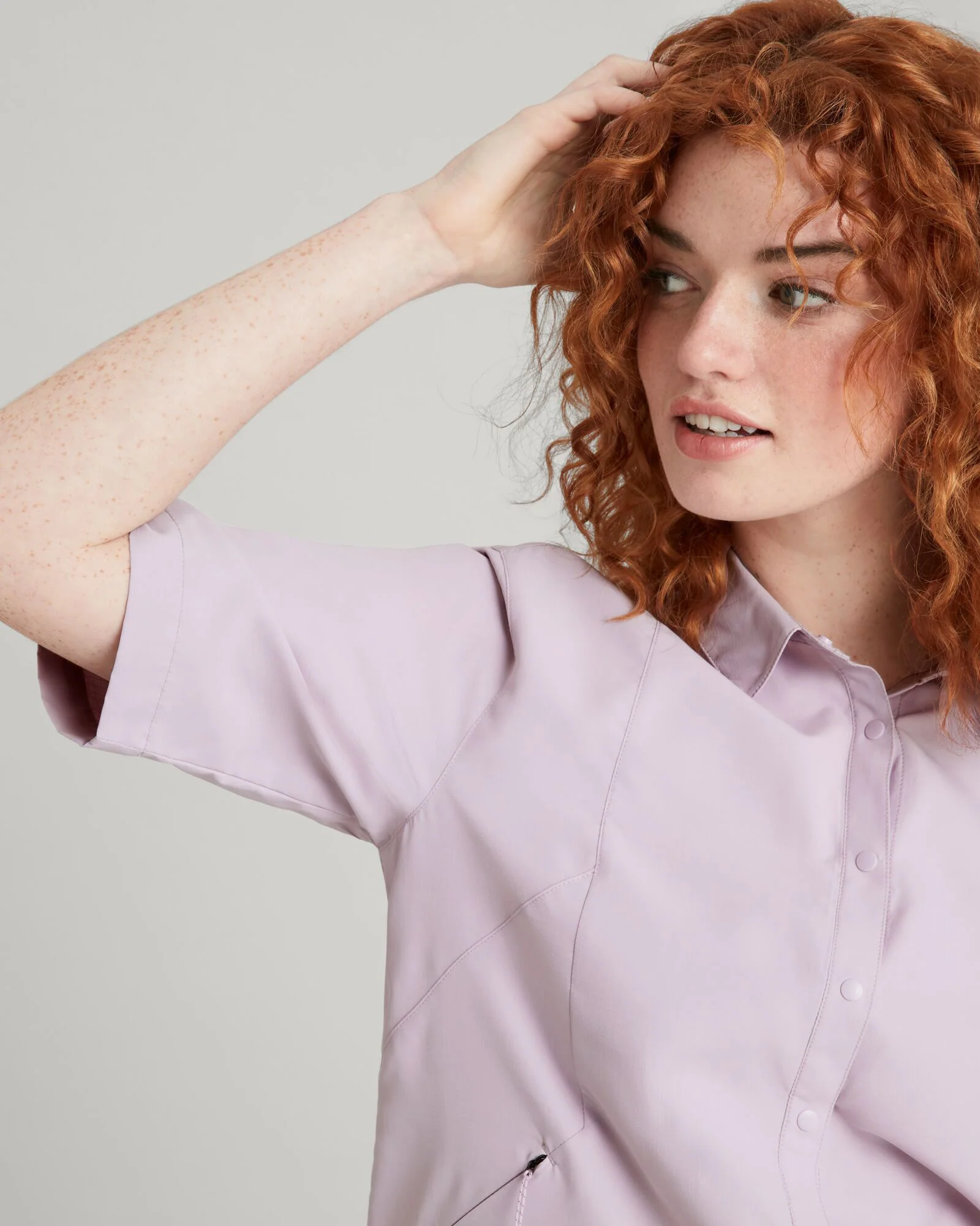 SUN-Scout UPF Women's Short Sleeve Shirt - Lupin Field - Image 5