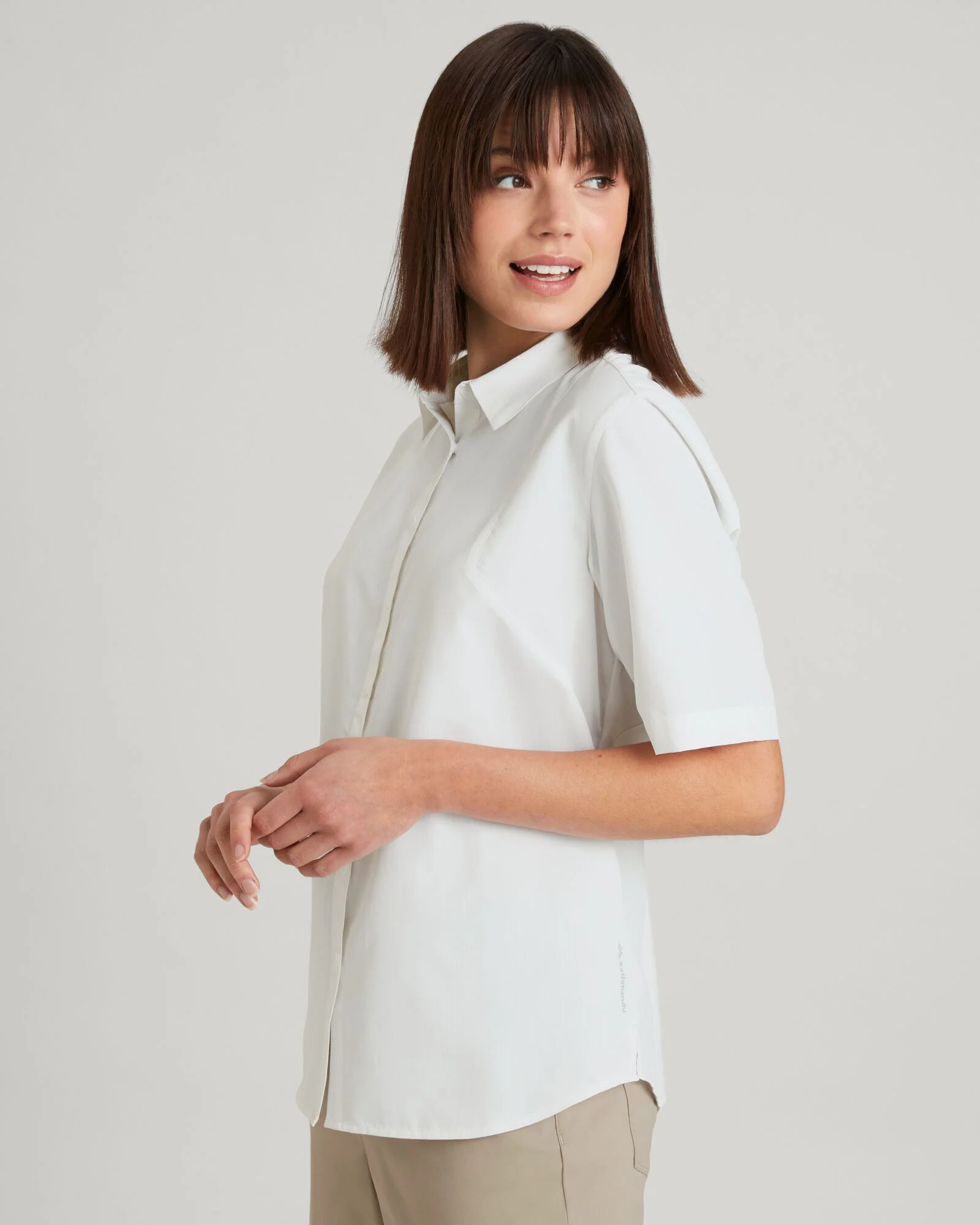 SUN-Scout UPF Women's Short Sleeve Shirt - White