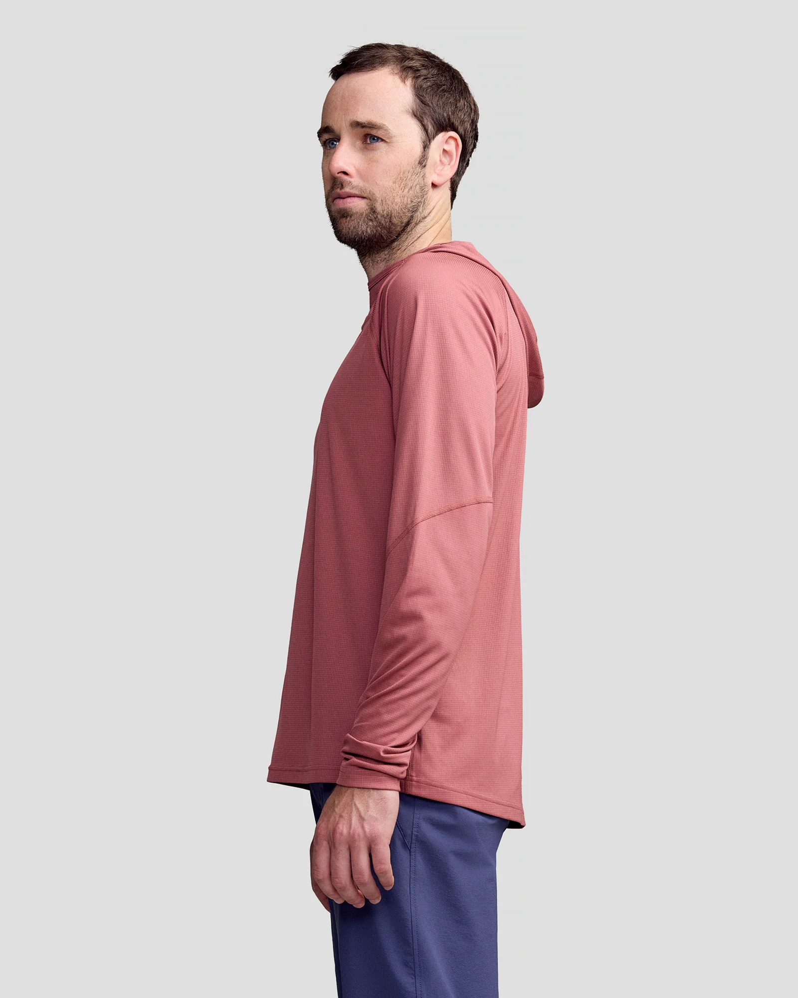 Men's SUN-Stopper LT Hoodie - Dark Clay - Image 4
