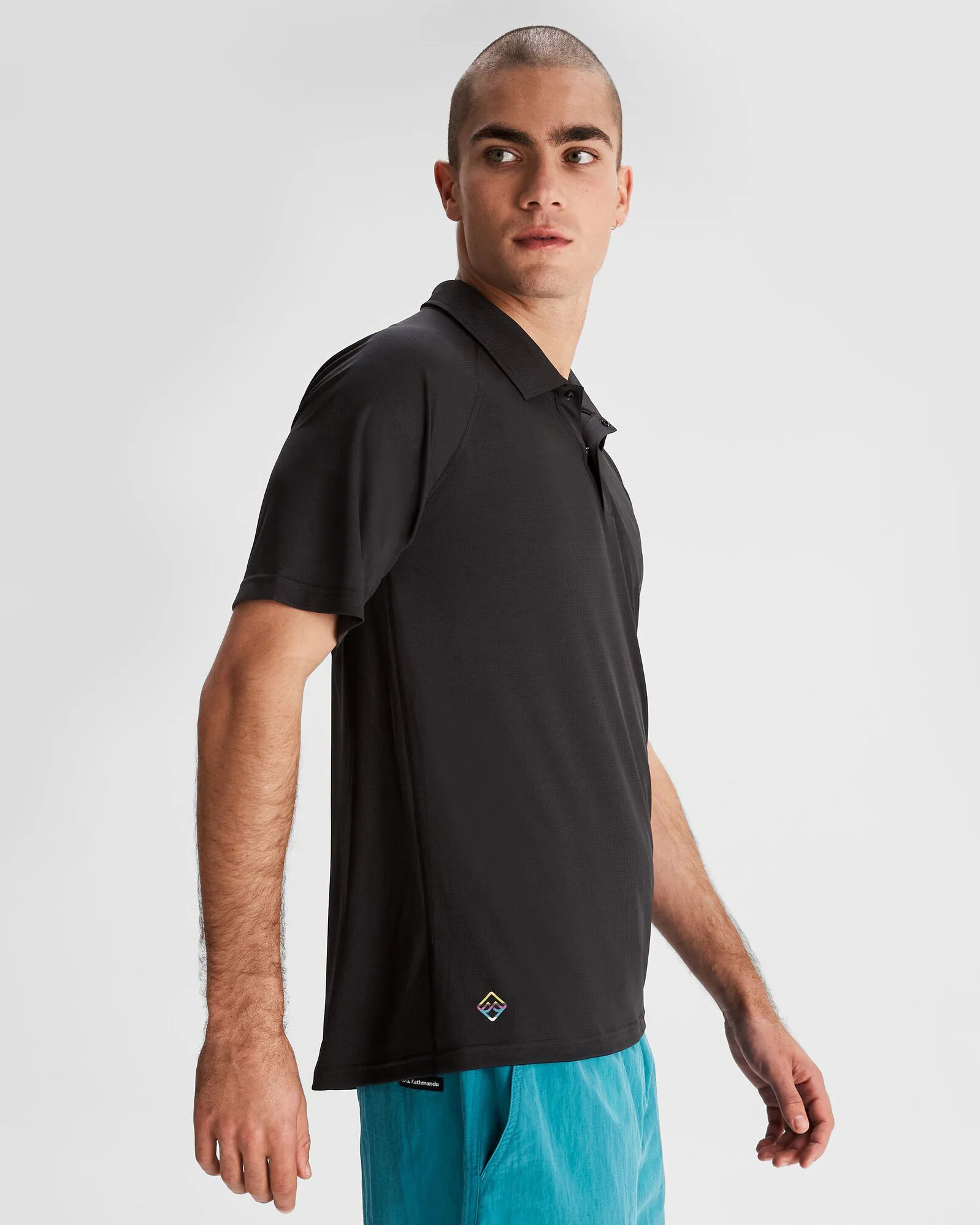 Men's SUN-Stopper LT Polo Shirt - Black Stingray - Image 2