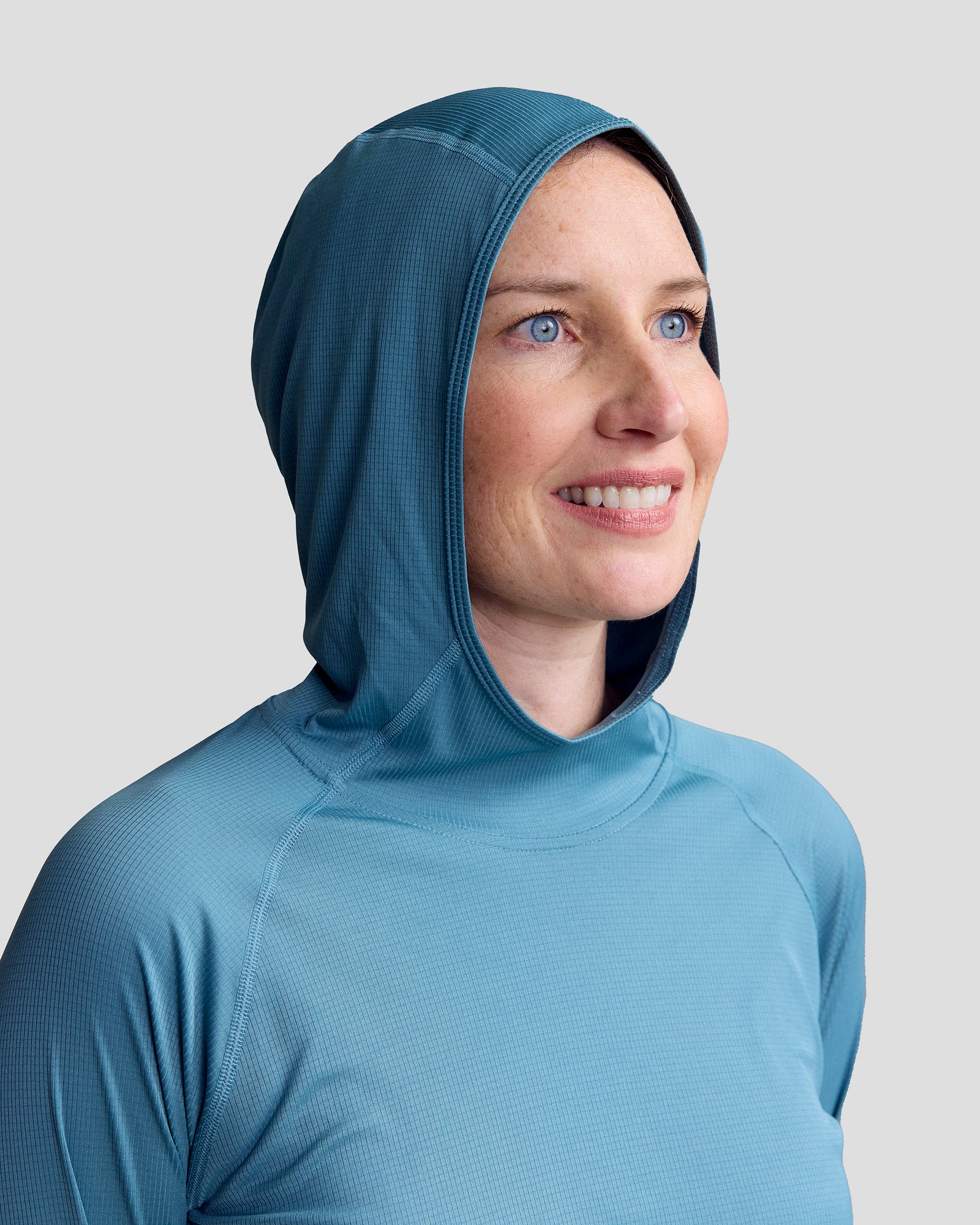 Women's SUN-Stopper LT Hoodie - Hooded Top - Washed Blue - Image 3