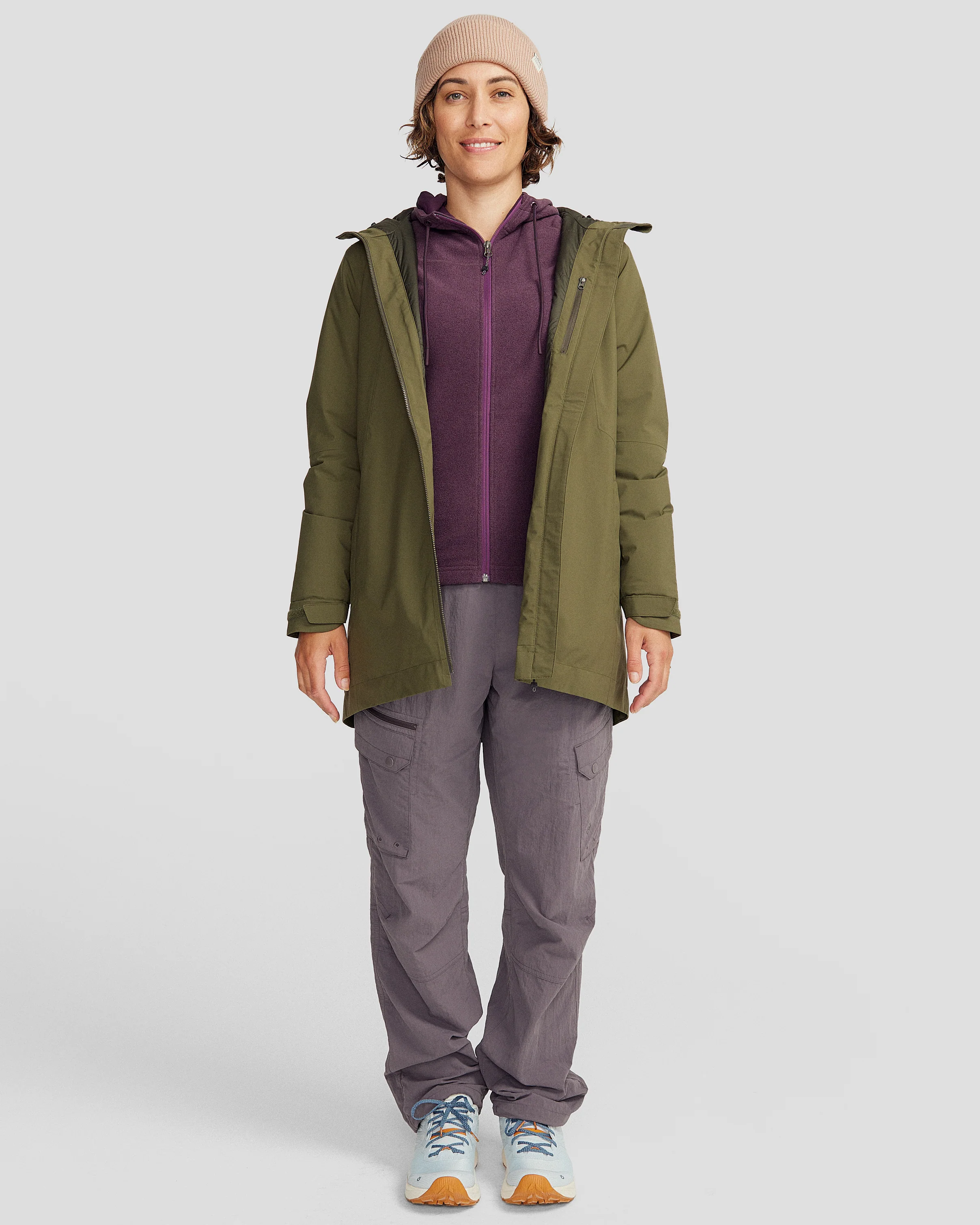 Women's Trailhead 2L novaLOFT Rain Parka - Light Moss - Image 2