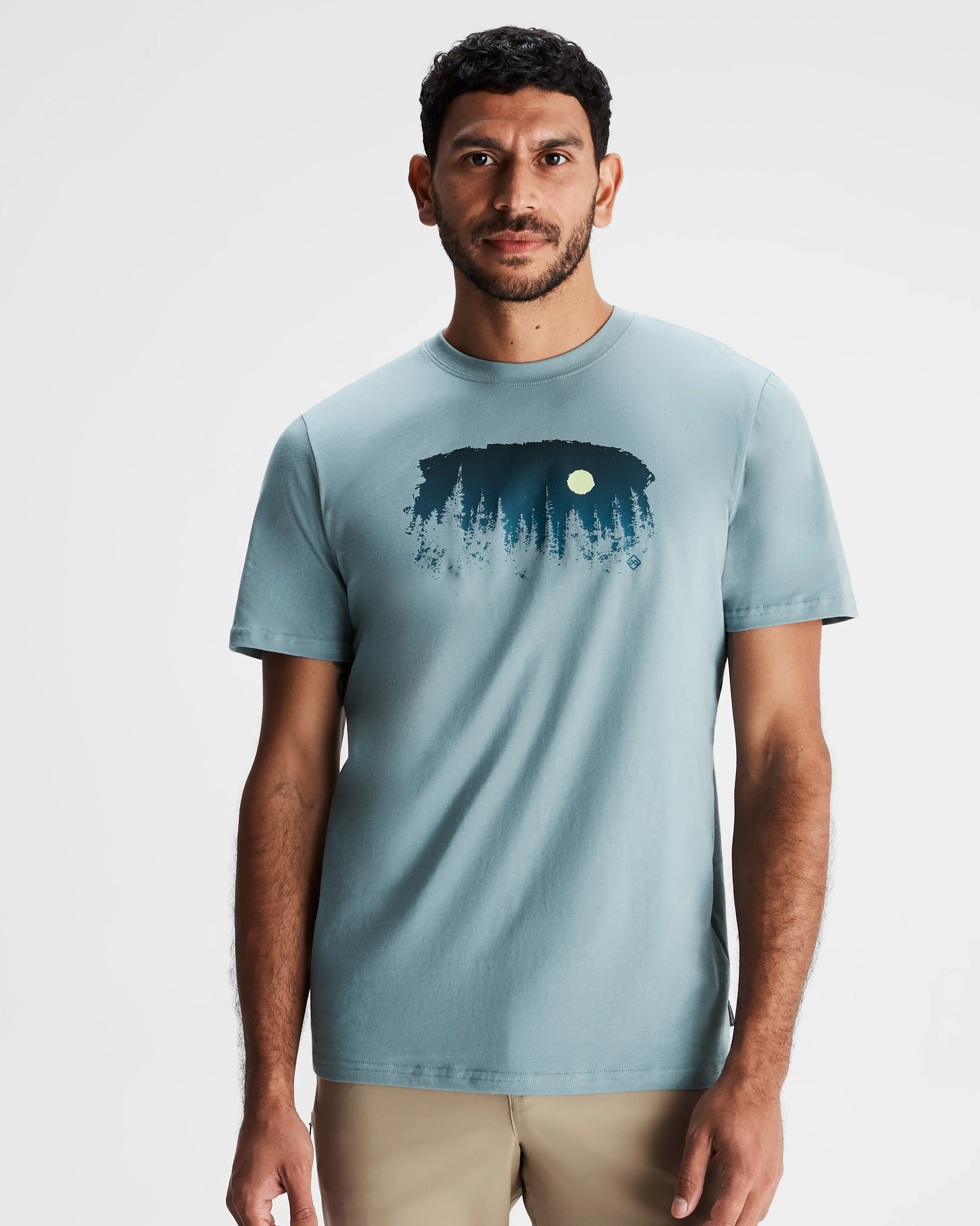 Men's Tree Line Organic Cotton T-shirt - Vapor