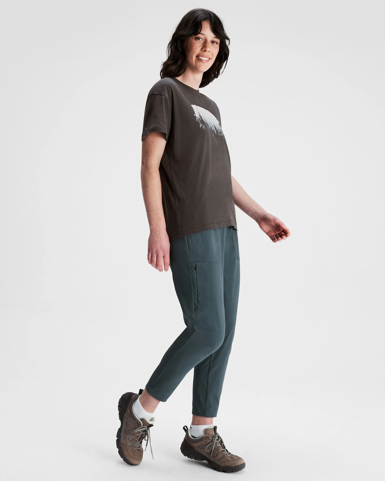 Women's Tree Line Organic Cotton T-shirt - Shale - Image 2