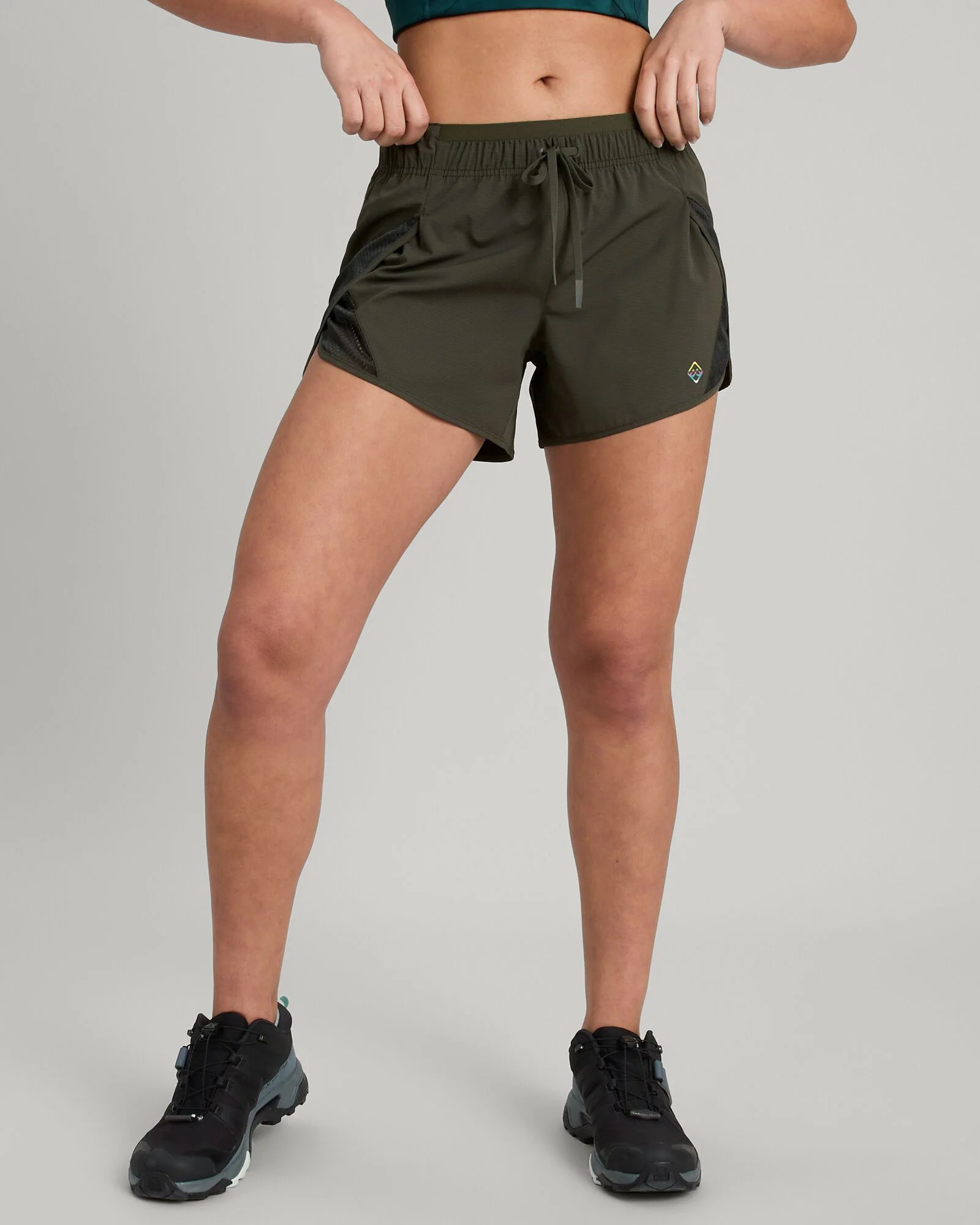 WELL.DER.NESS Energy Women's 4 inch Shorts - Dark Moss