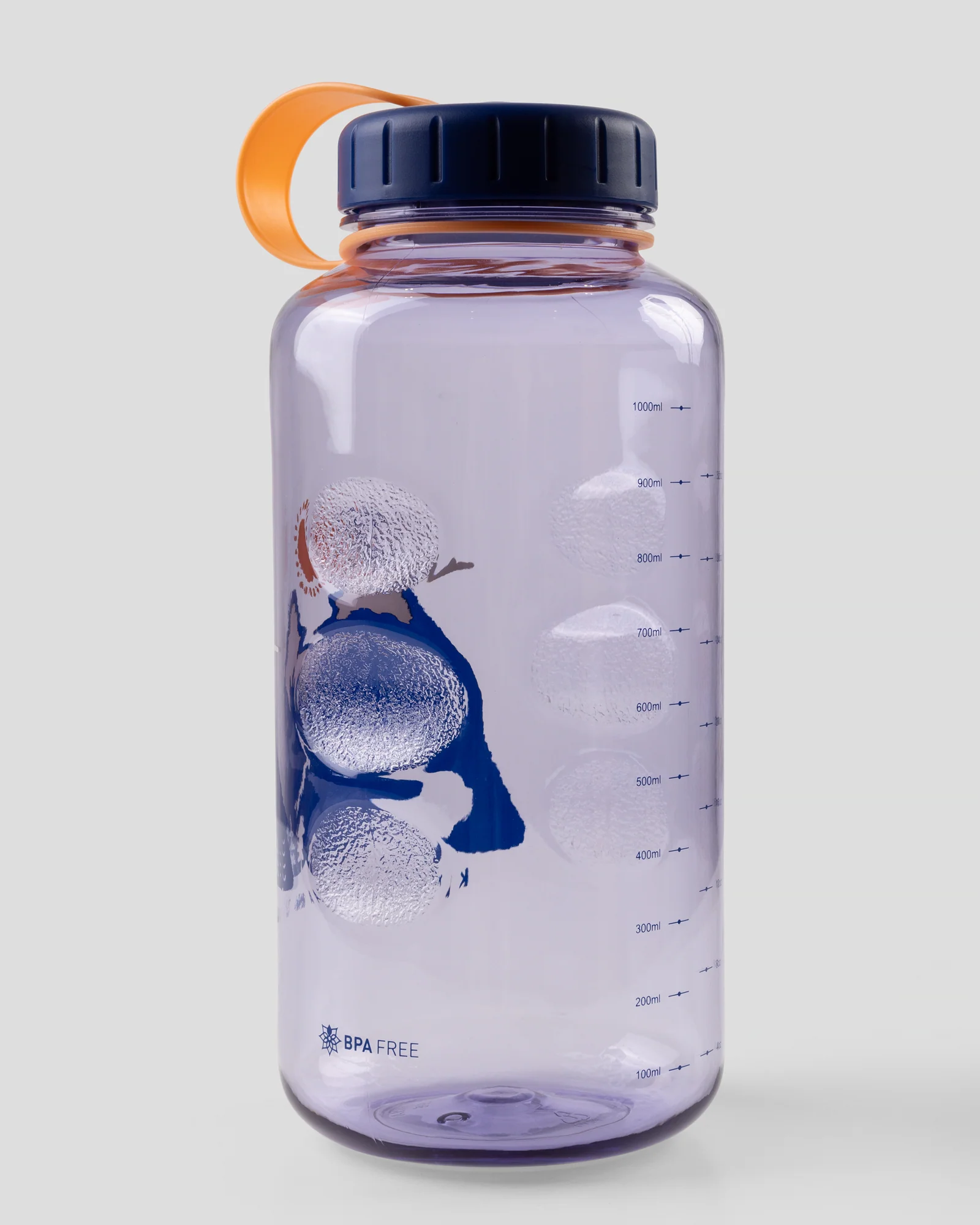 Wide Mouth Tritan 1L Drink Bottle - Bright Lilac Mountain Scape - Image 3