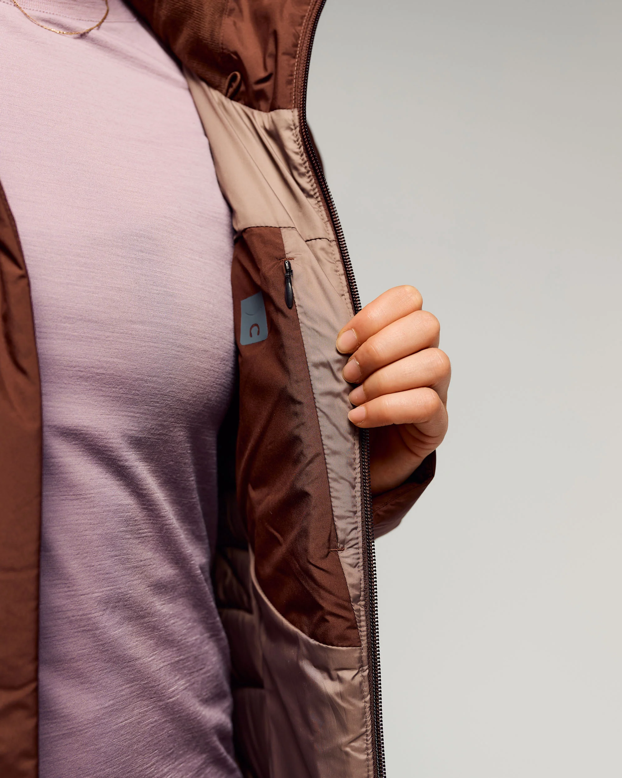 Women's Winterburn Longline Down Coat v2 - Cocoa - Image 5