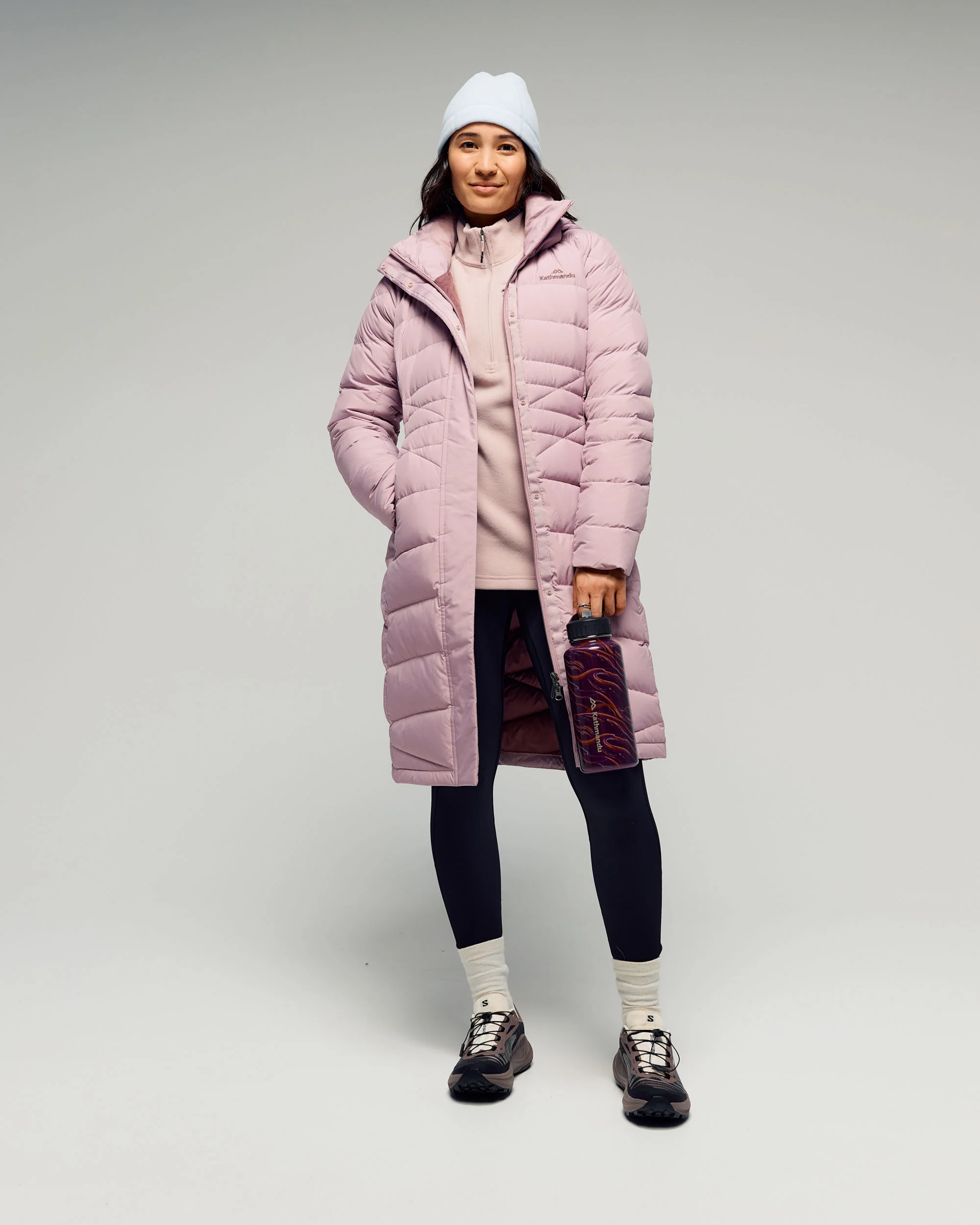 Women's Winterburn Longline Down Coat v2 - Light Thistle