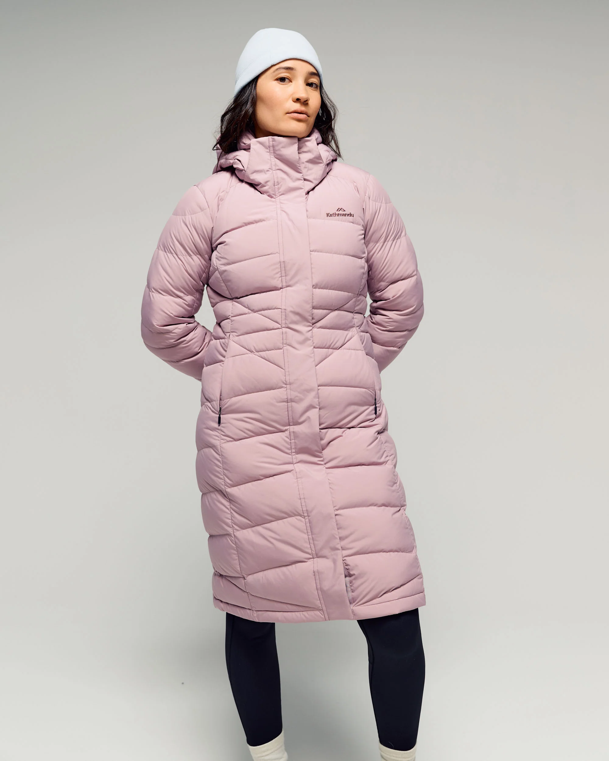 Women's Winterburn Longline Down Coat v2 - Light Thistle - Image 2
