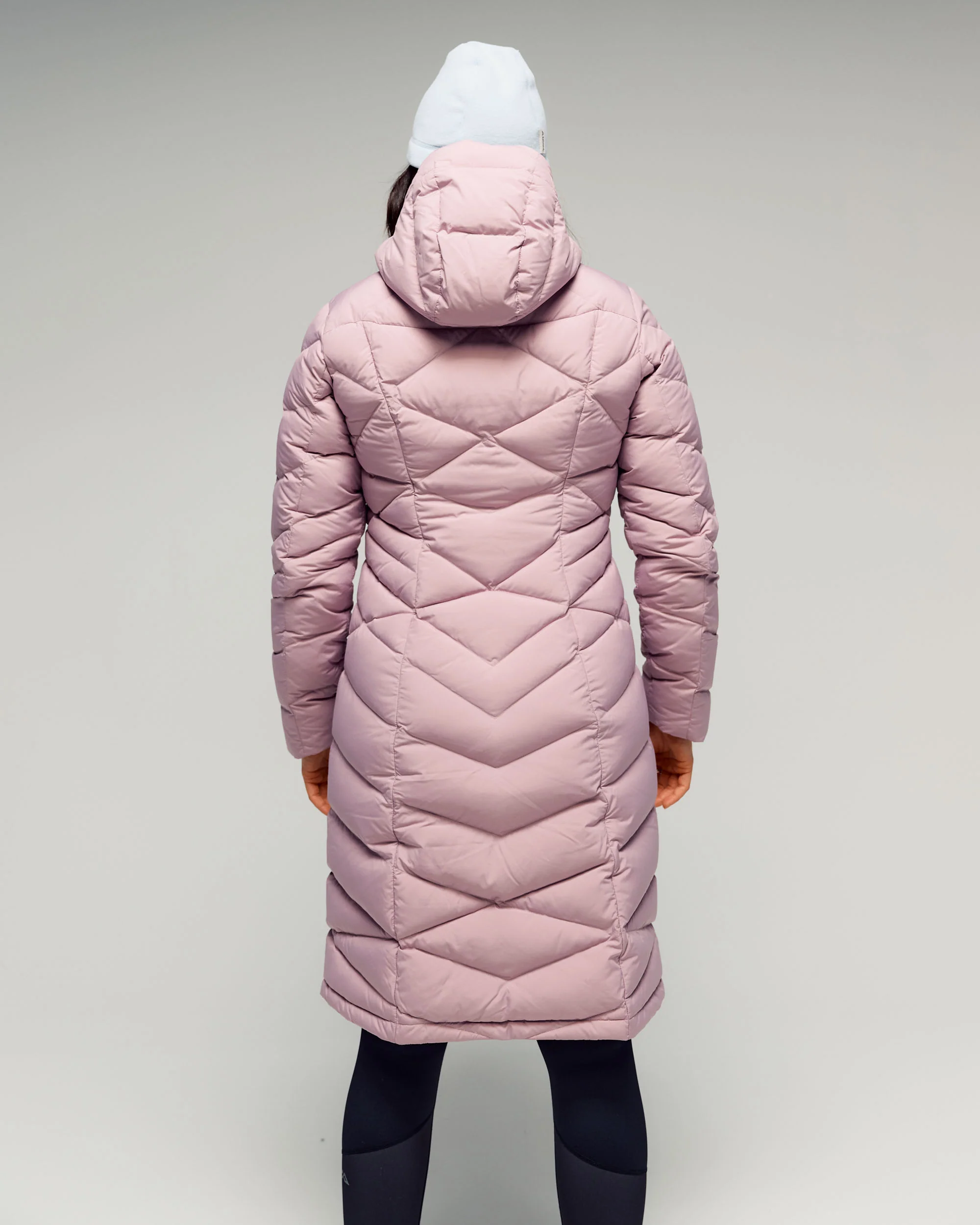 Women's Winterburn Longline Down Coat v2 - Light Thistle - Image 3