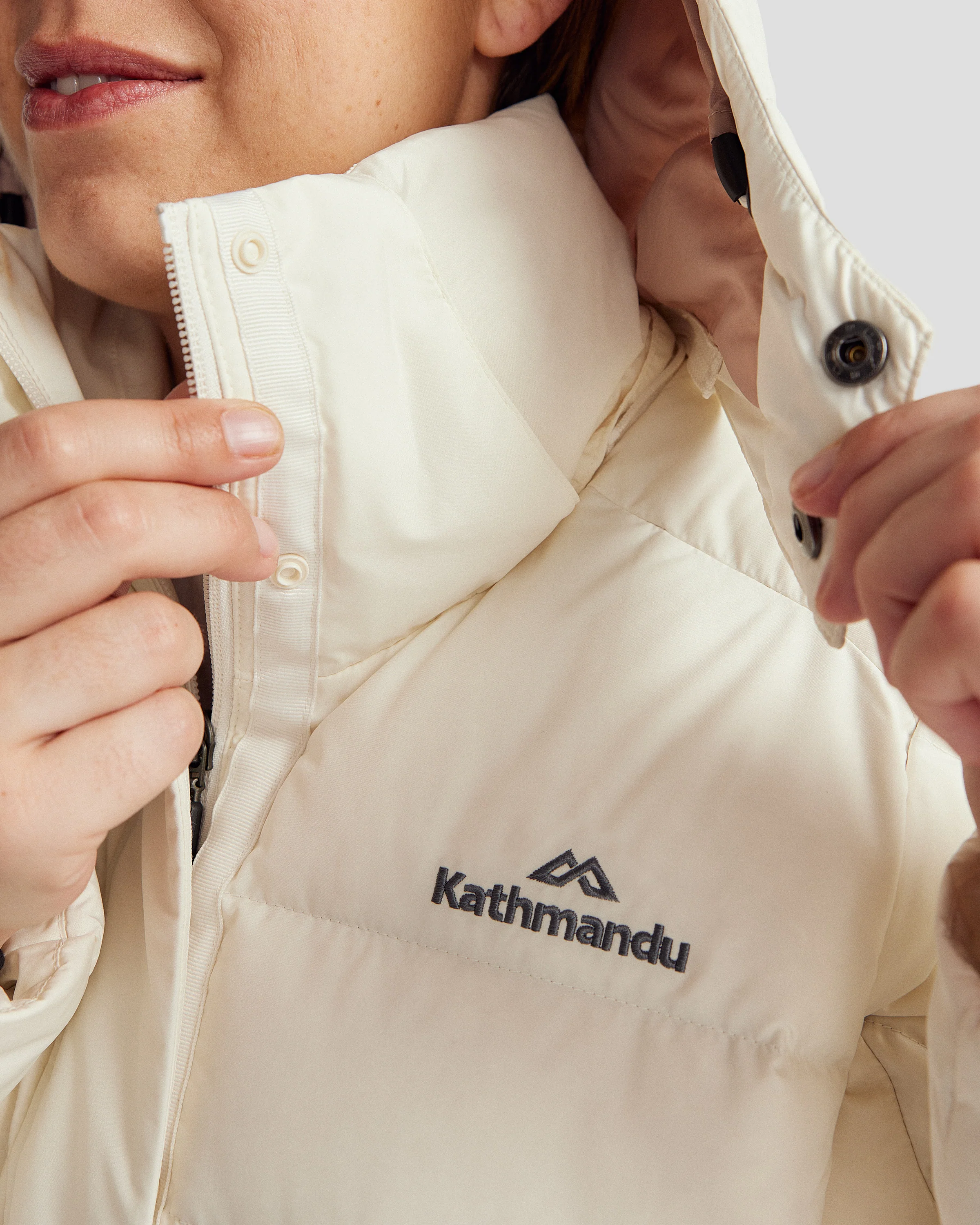 Women's Winterburn Longline Down Jacket v2 - Natural - Image 4