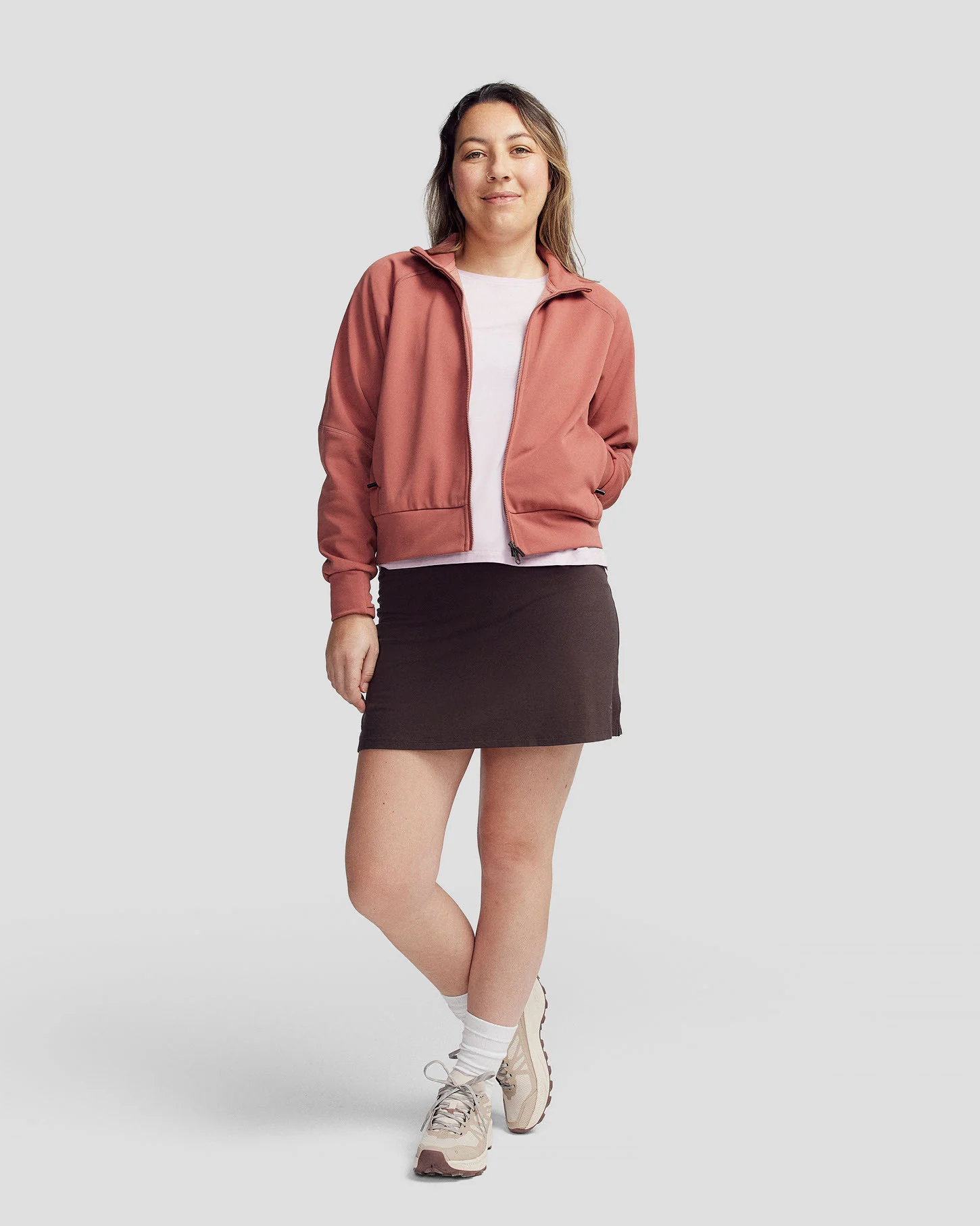 Women’s Anytime Bomber Jacket - Dark Clay - Image 3