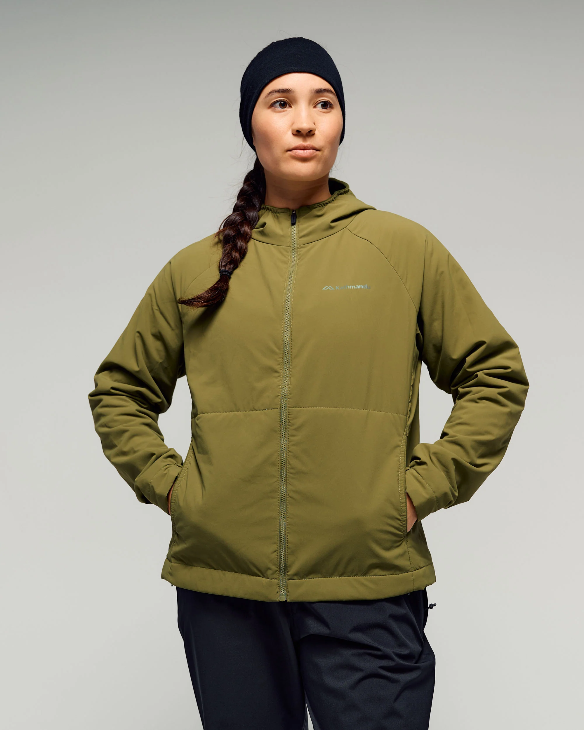 Women's Anytime LT Insulated Hooded Jacket - Dark Fern - Image 3