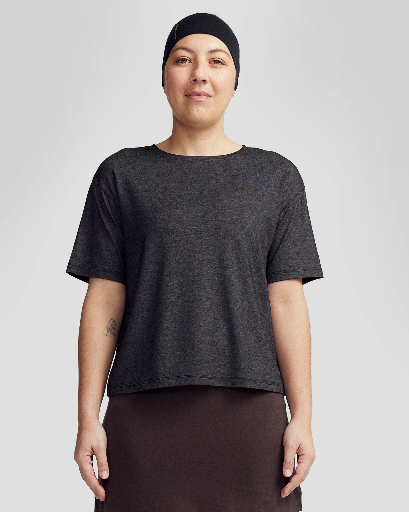 Women’s Anytime Boxy T - shirt - Charcoal Marle