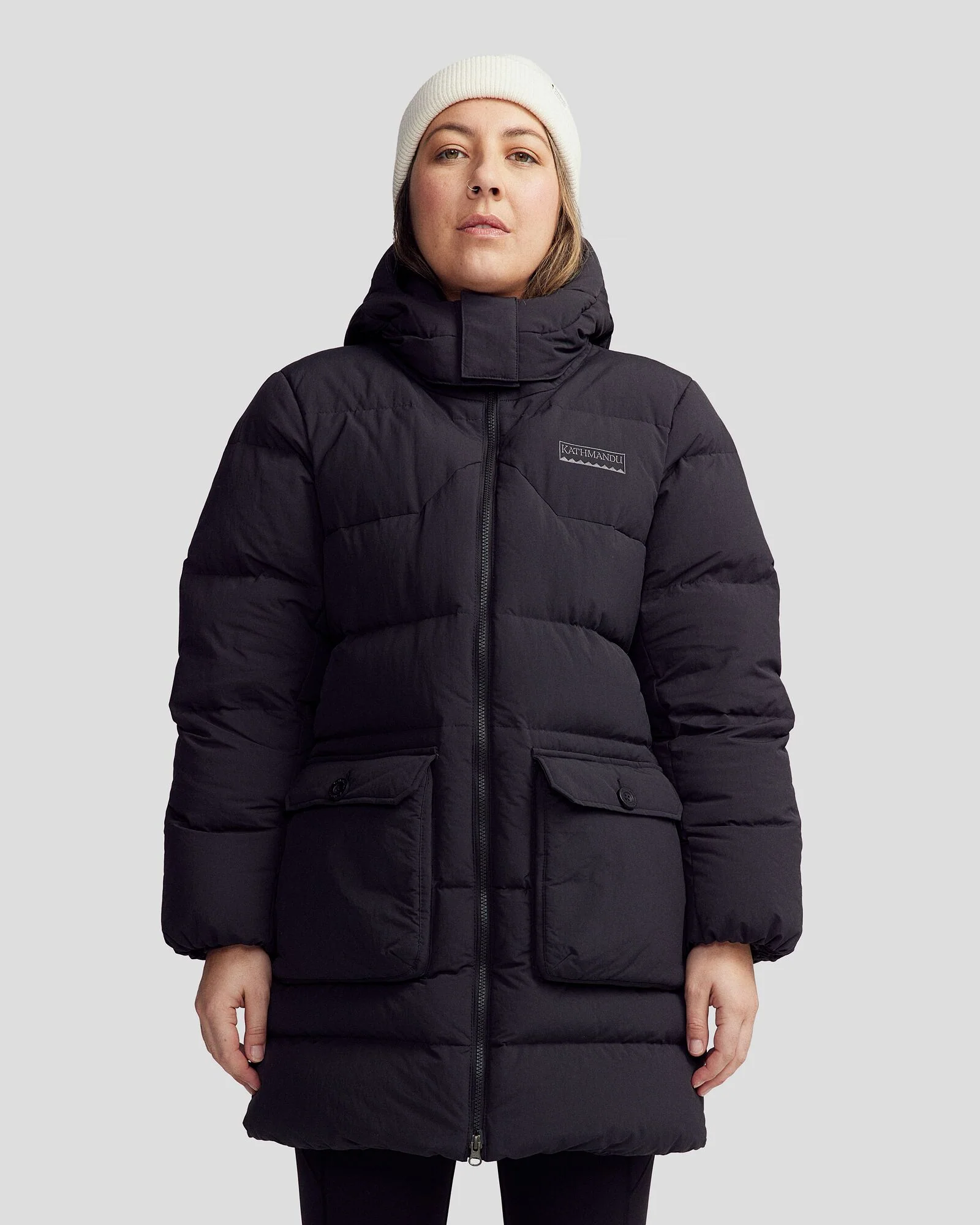 Women's Epiq Down Heritage Parka Jacket - Black Stingray - Image 5