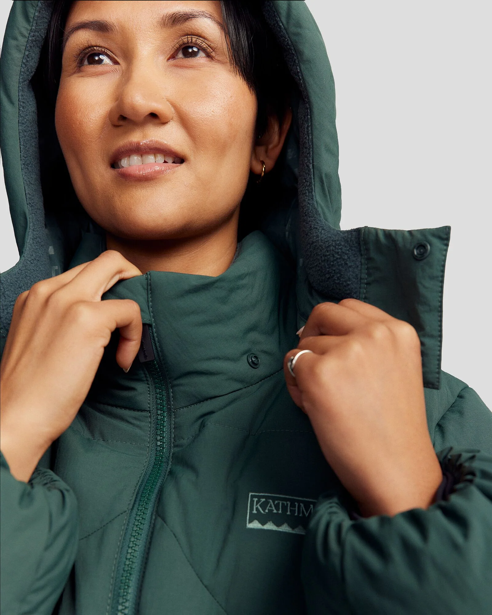 Women's Epiq Down Heritage Parka Jacket - Deep Forest - Image 10