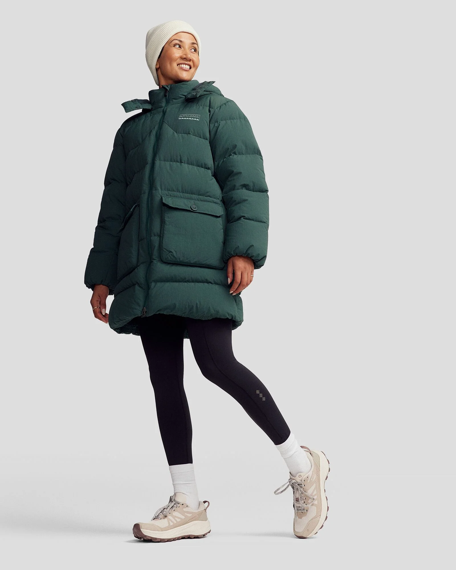 Women's Epiq Down Heritage Parka Jacket - Deep Forest - Image 11