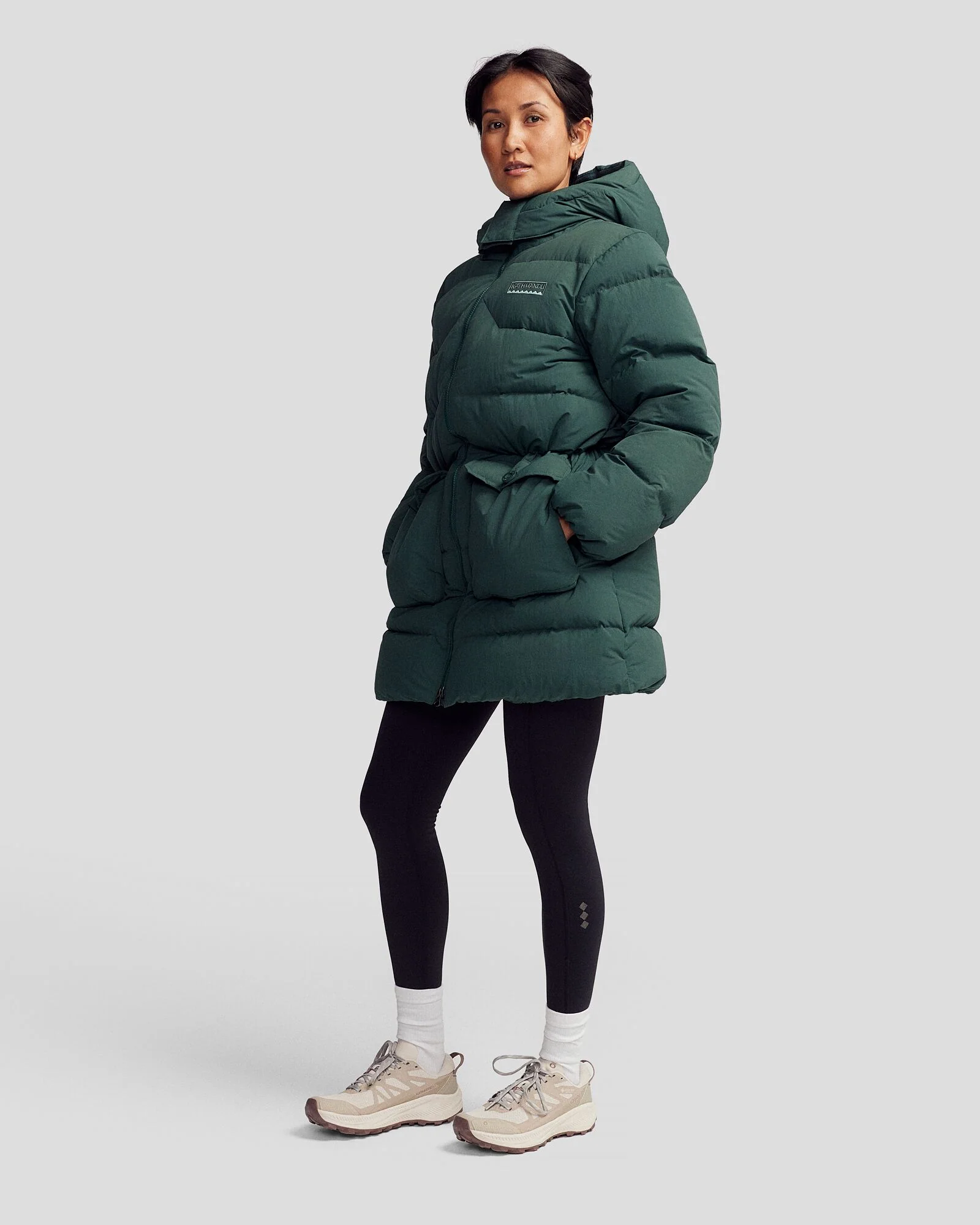 Women's Epiq Down Heritage Parka Jacket - Deep Forest - Image 5